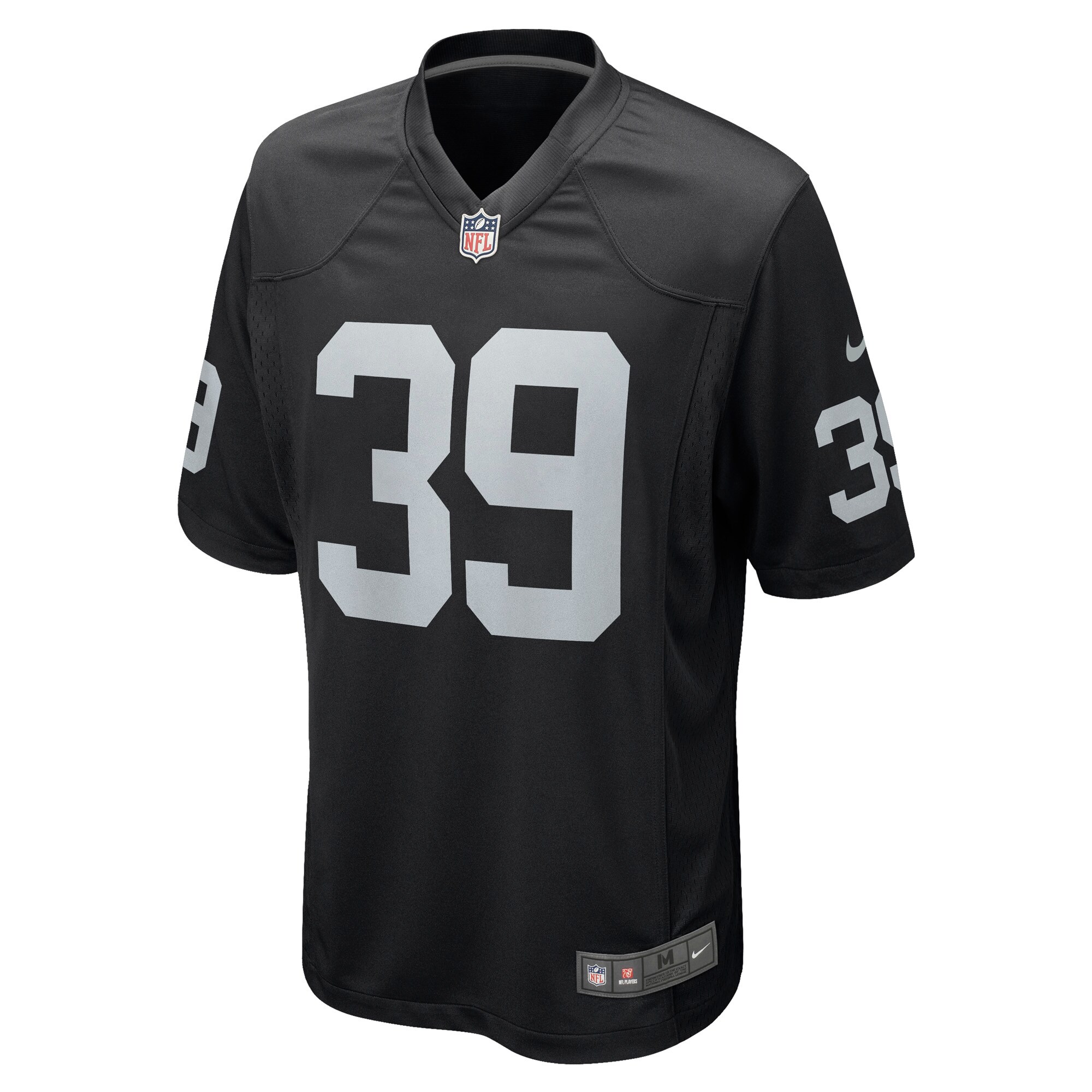 Nate Hobbs Las Vegas RaidersGame Jersey - Black