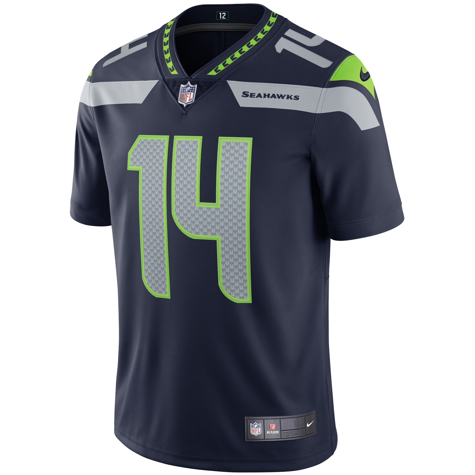DK Metcalf Seattle SeahawksVapor Limited Jersey - College Navy