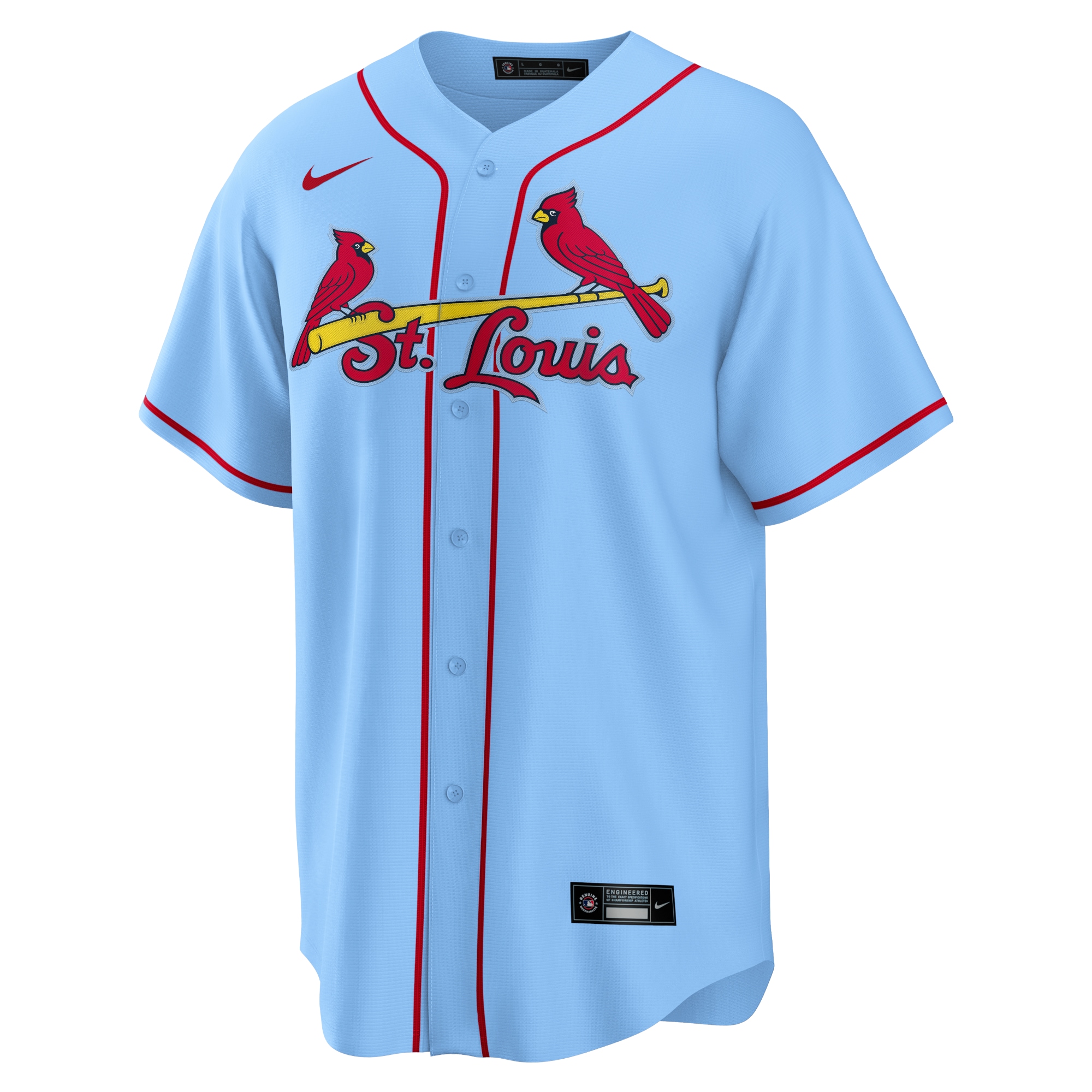 Yadier Molina St. Louis CardinalsAlternate Replica Player Name Jersey - Light Blue