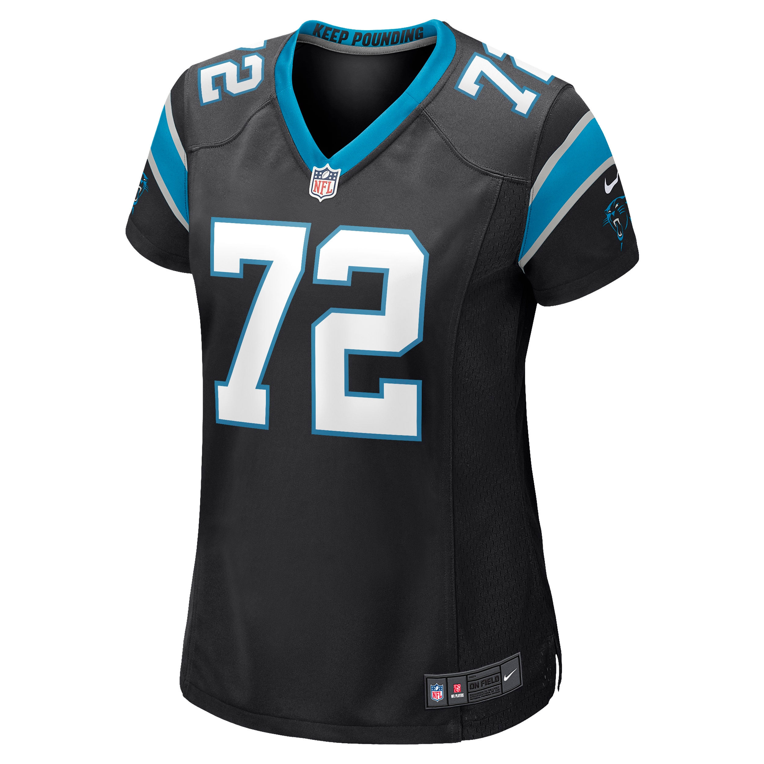 Taylor Moton Carolina Panthers Women's Game Jersey - Black