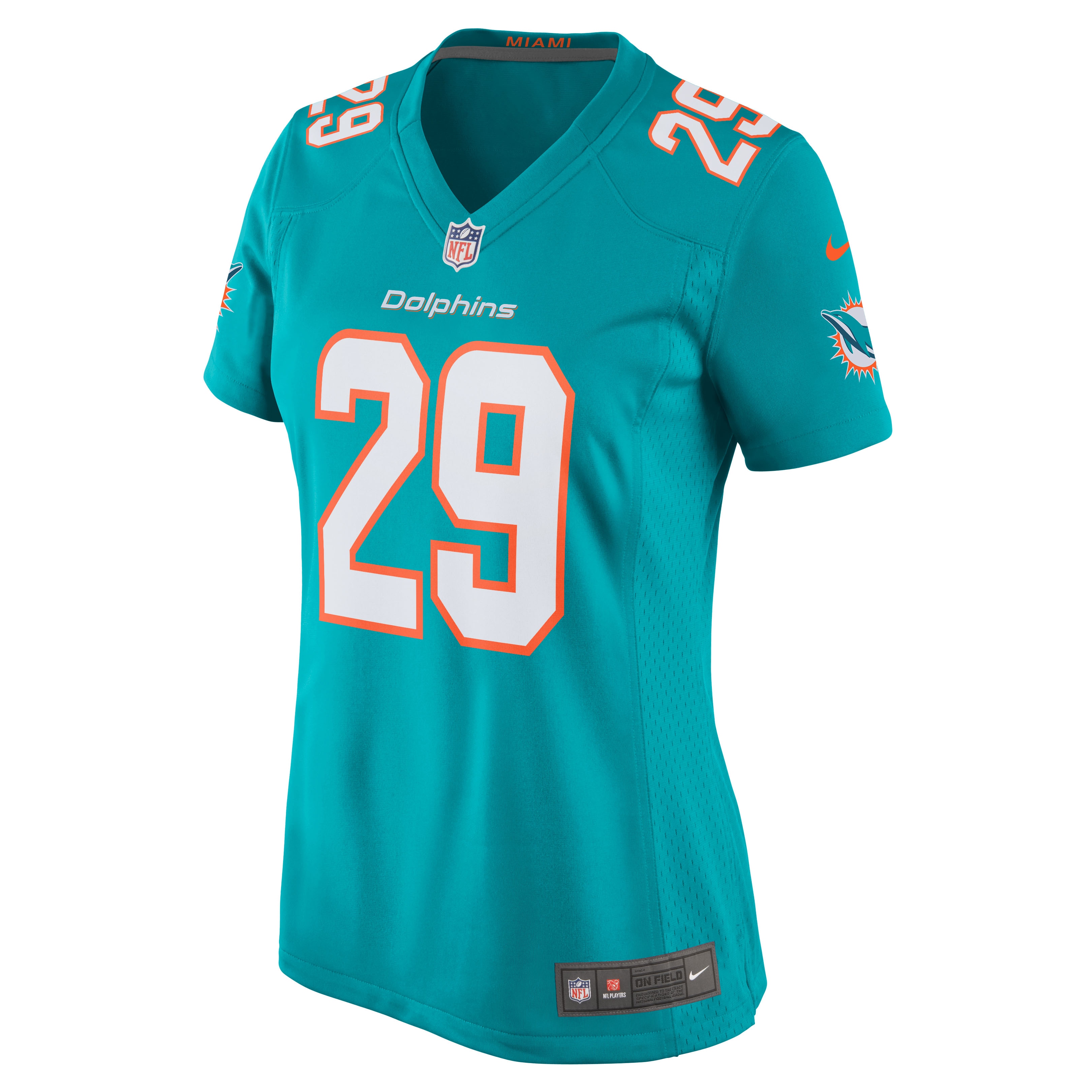 Brandon Jones Miami Dolphins Women's Team Game Jersey - Aqua