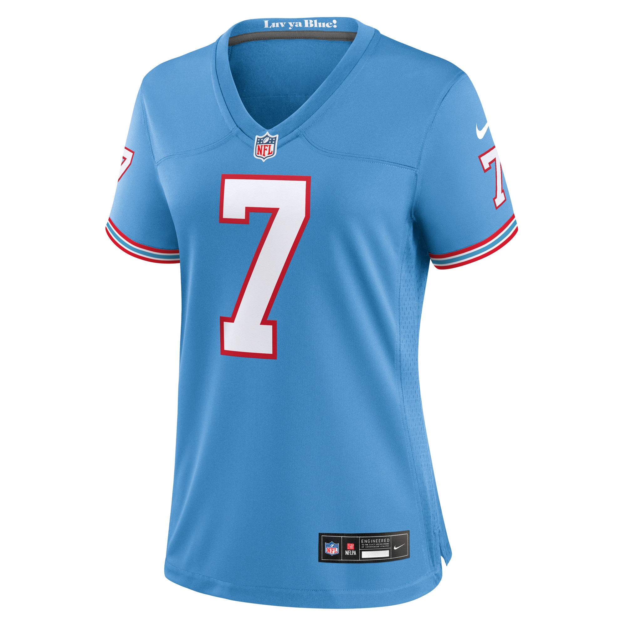 Malik Willis Tennessee Titans Women's Oilers Throwback Player Game Jersey - Light Blue