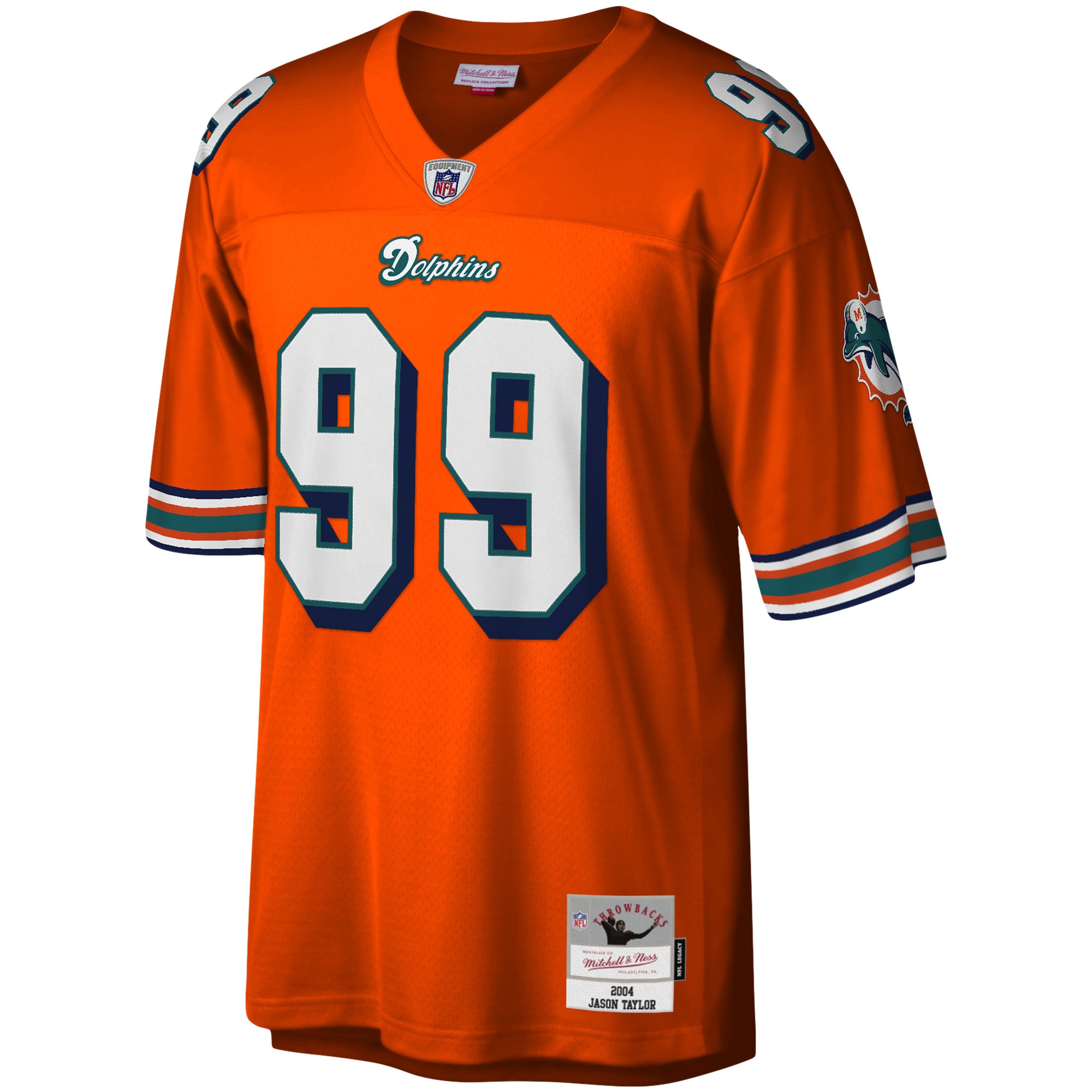 Jason Taylor Miami Dolphins Mitchell & Ness 2004 Legacy Replica Jersey - Orange