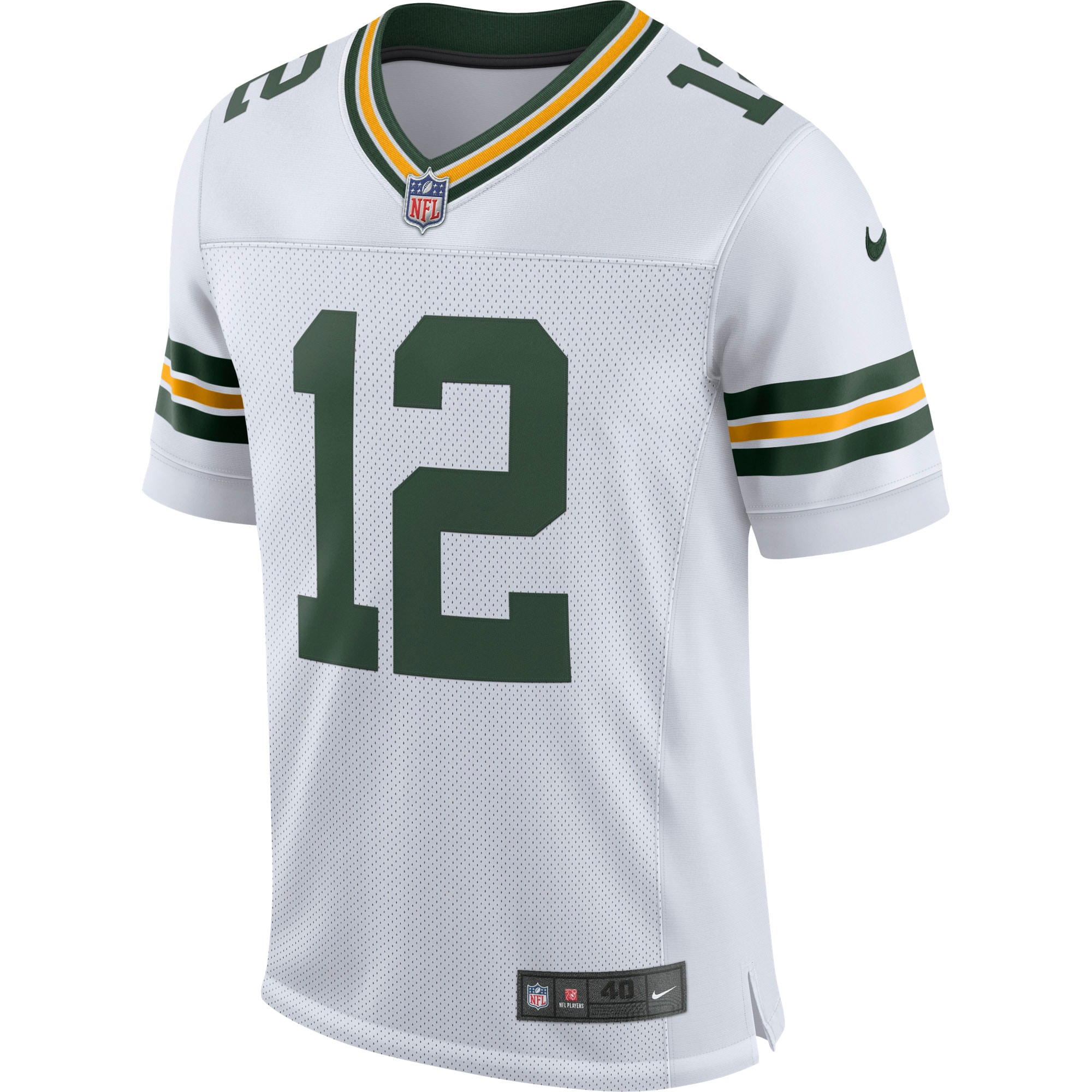 Aaron Rodgers Green Bay PackersClassic Elite Player Jersey - White