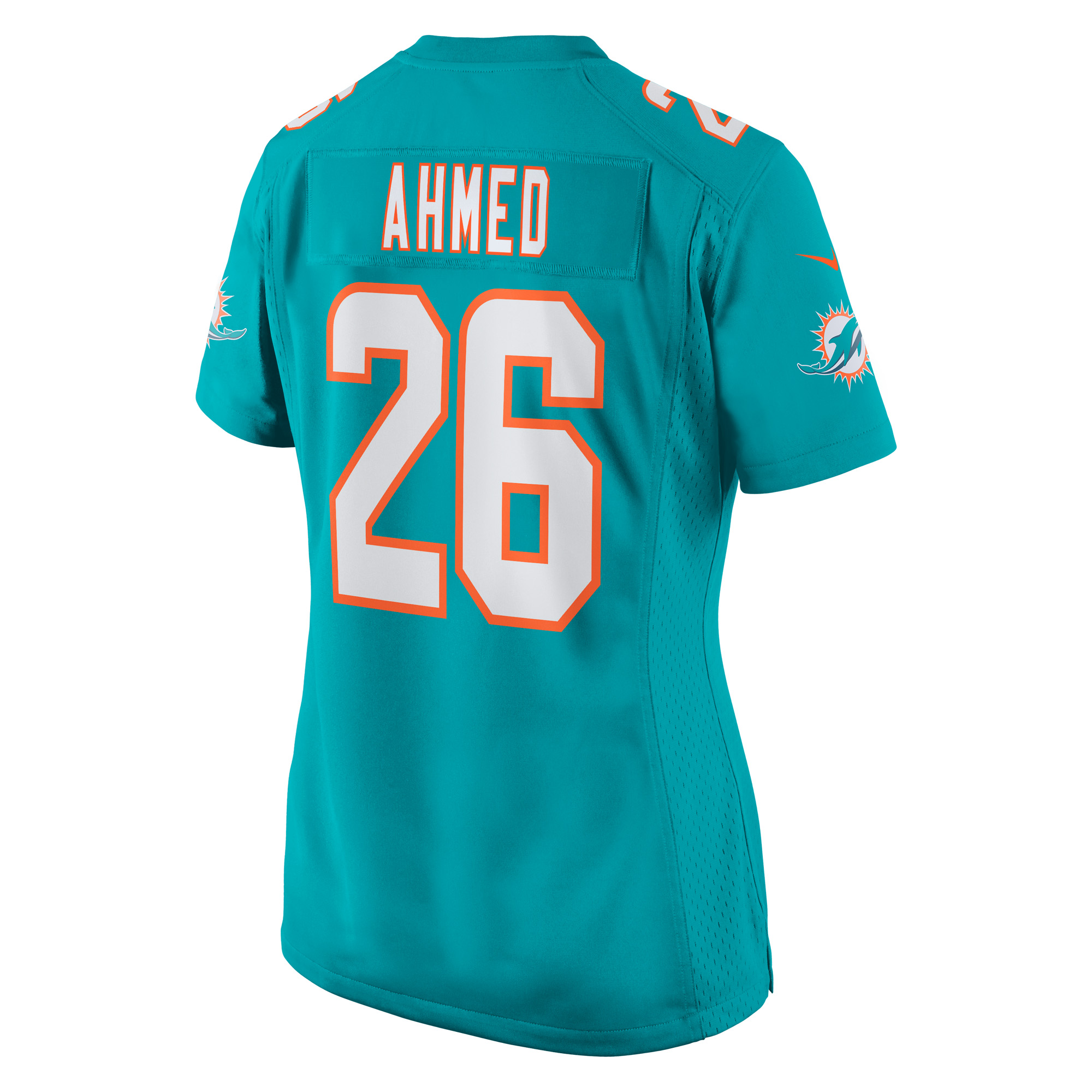 Salvon Ahmed Miami Dolphins Women's Game Jersey - Aqua