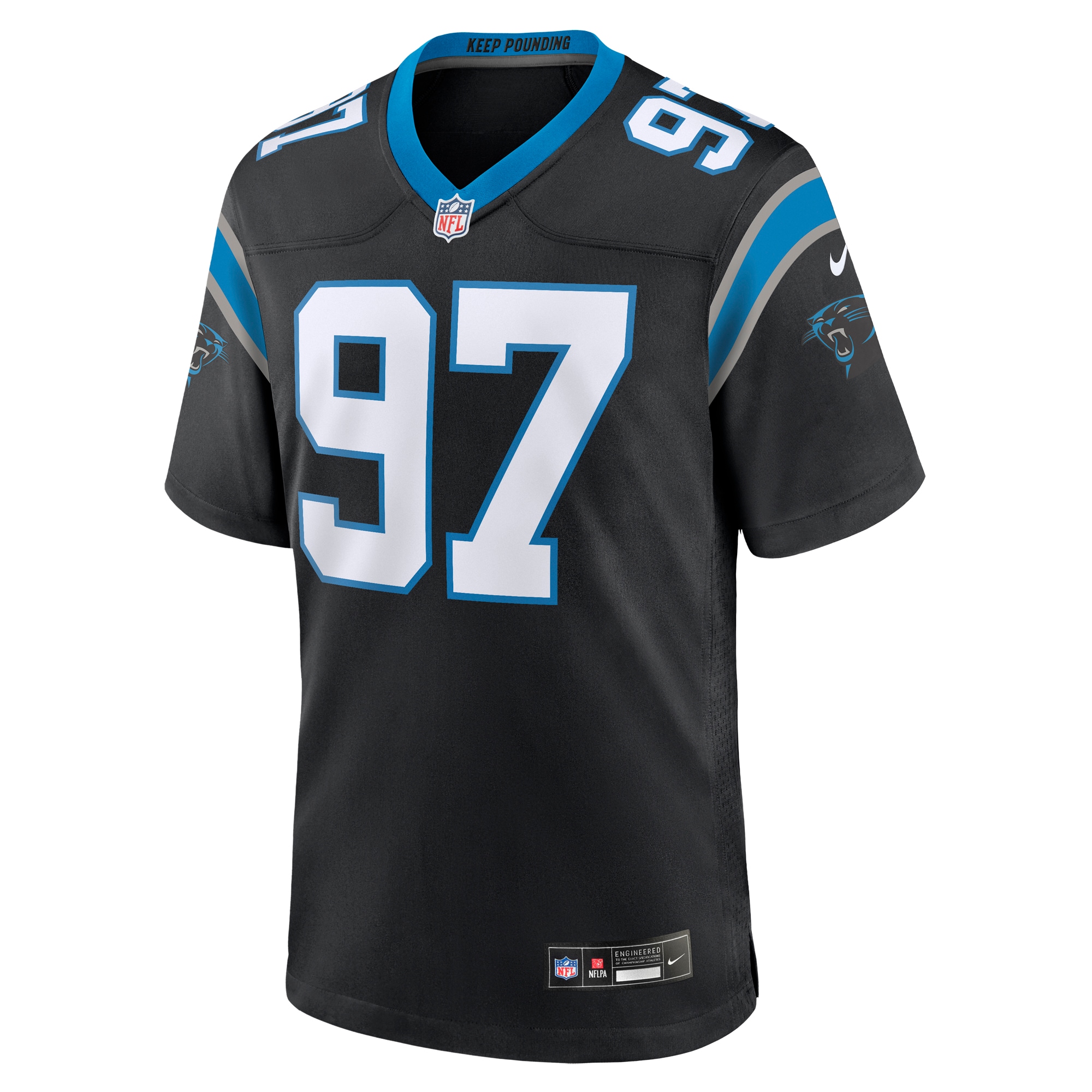 Yetur Gross-Matos Carolina PanthersTeam Game Jersey - Black