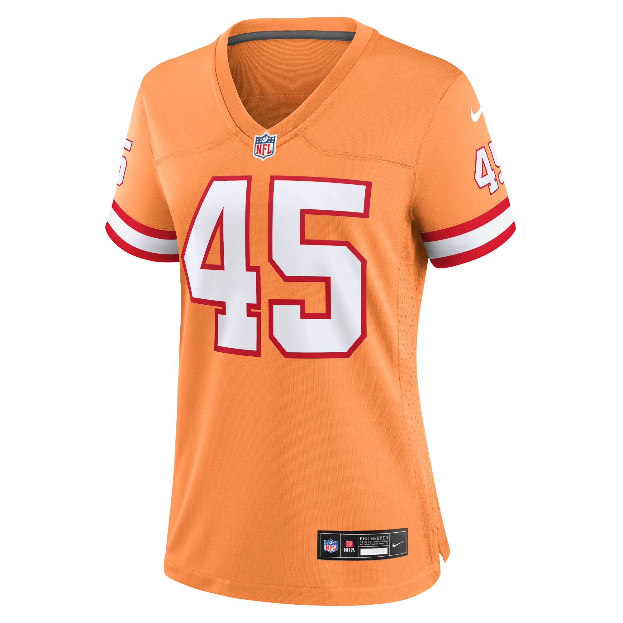 Devin White Tampa Bay Buccaneers Women's Throwback Game Jersey - Orange