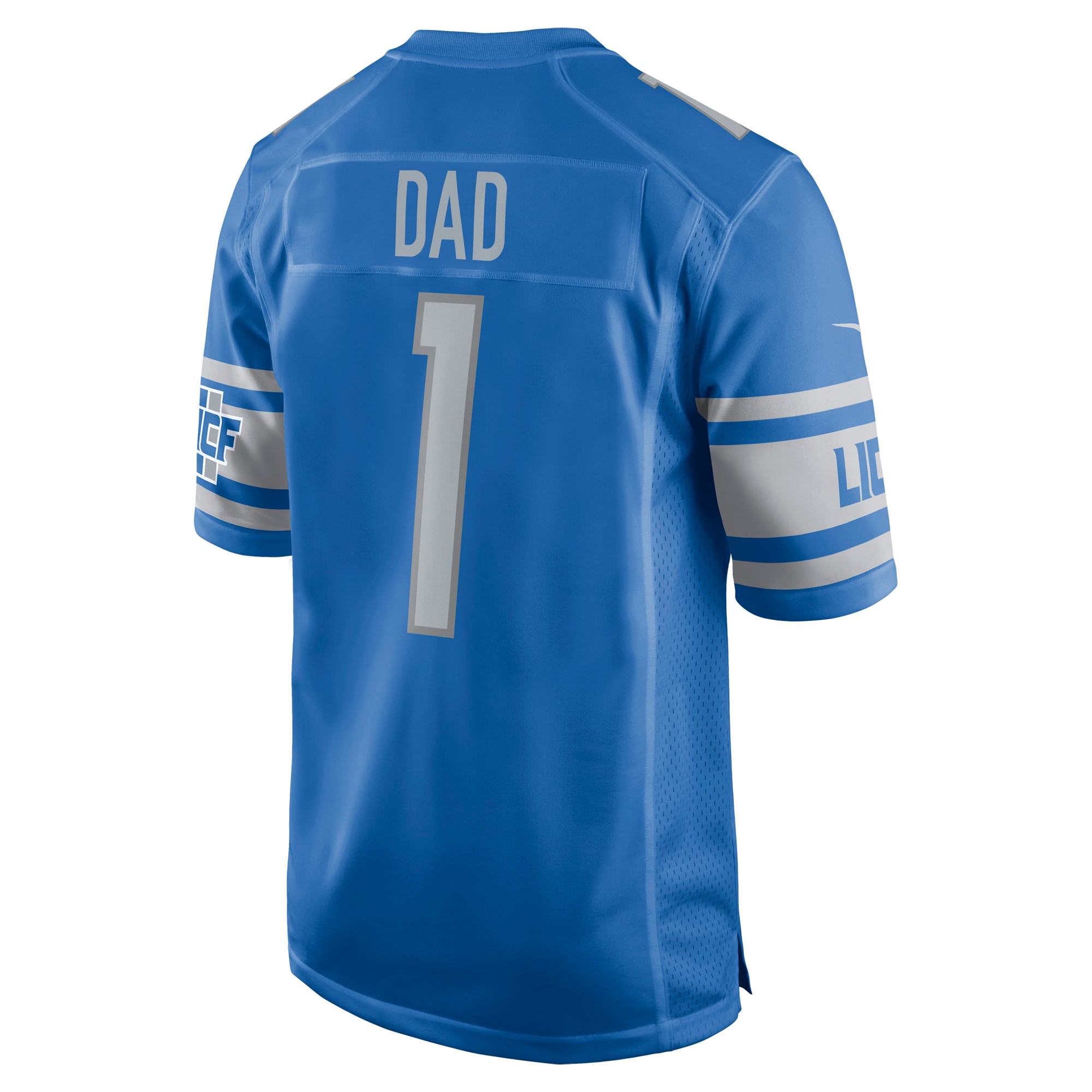 Number 1 Dad Detroit LionsGame Jersey - Blue