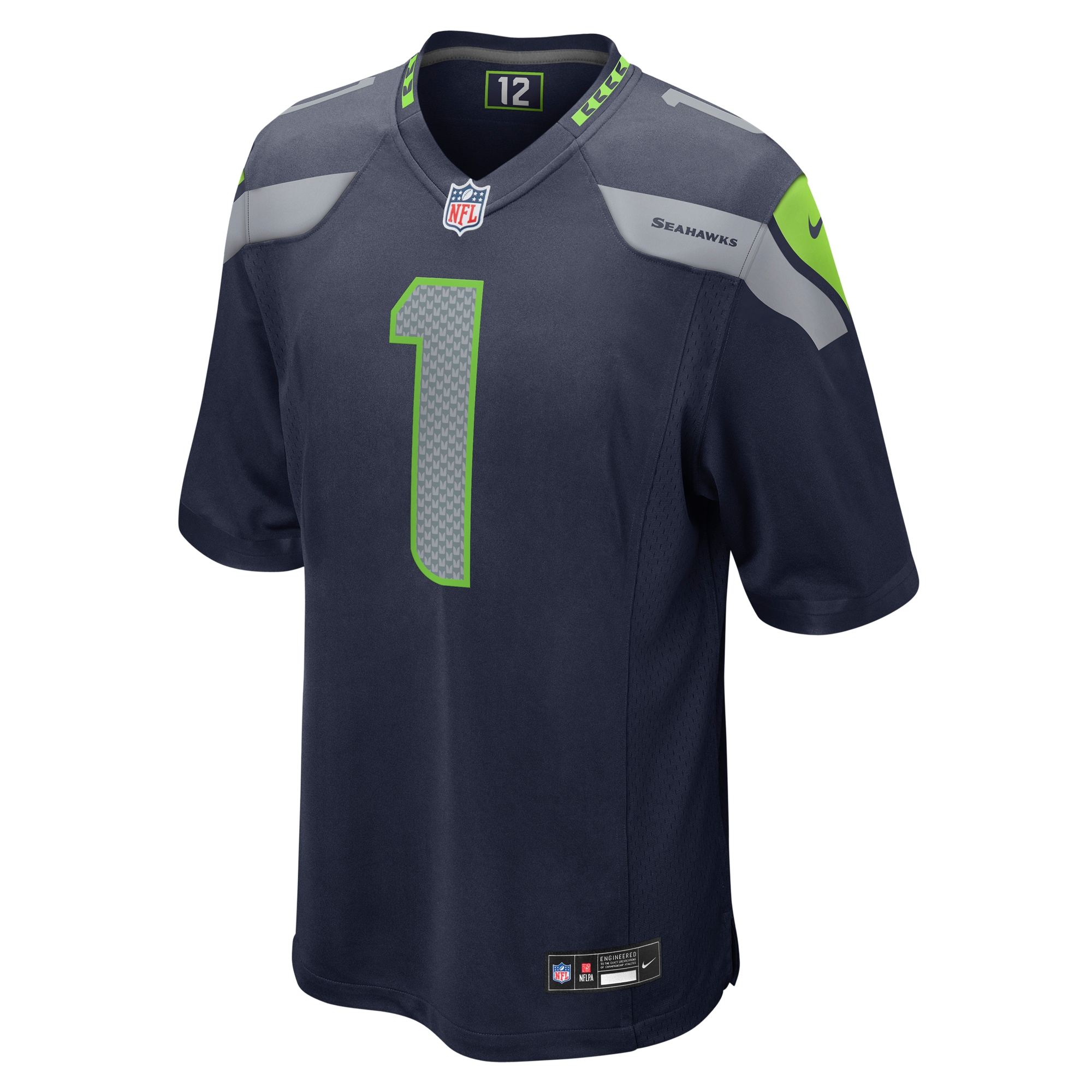 Number 1 Dad Seattle SeahawksGame Jersey - College Navy