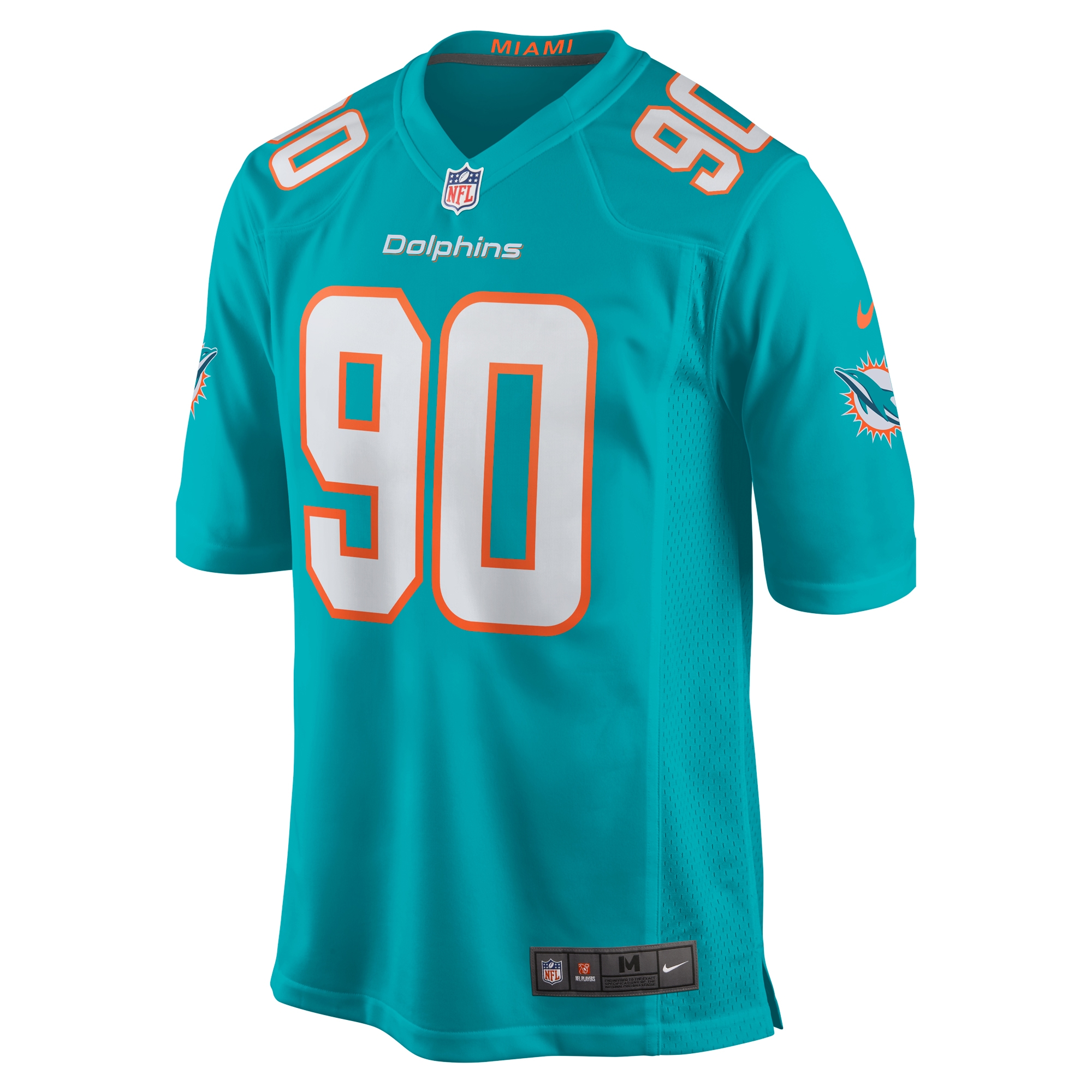 RJ McIntosh Miami DolphinsHome Game Player Jersey - Aqua