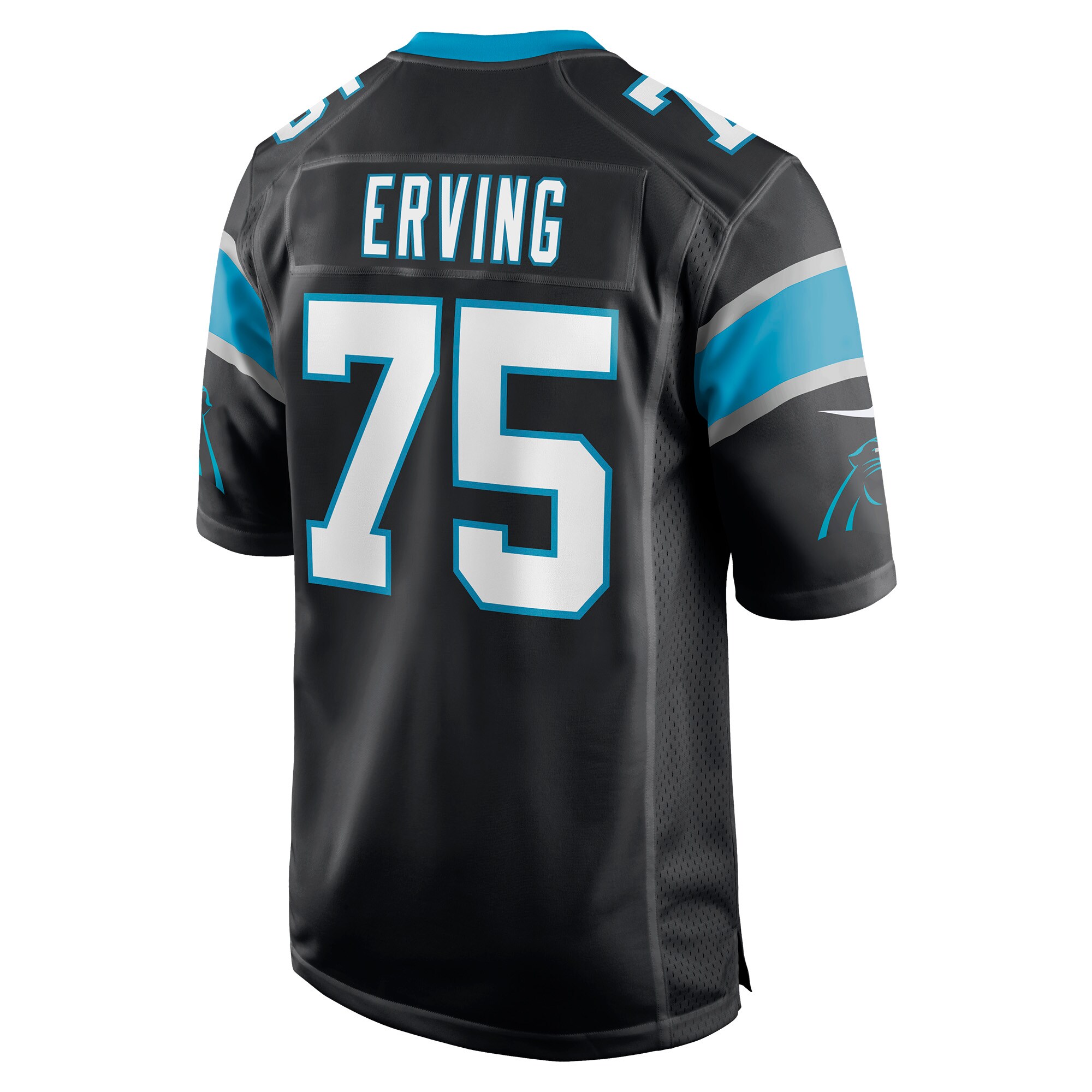 Cameron Erving Carolina PanthersGame Jersey - Black