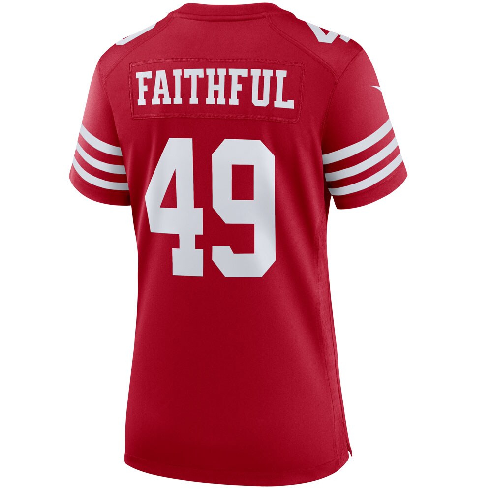 Faithful 49 San Francisco 49ers Women's Player Game Jersey - Scarlet