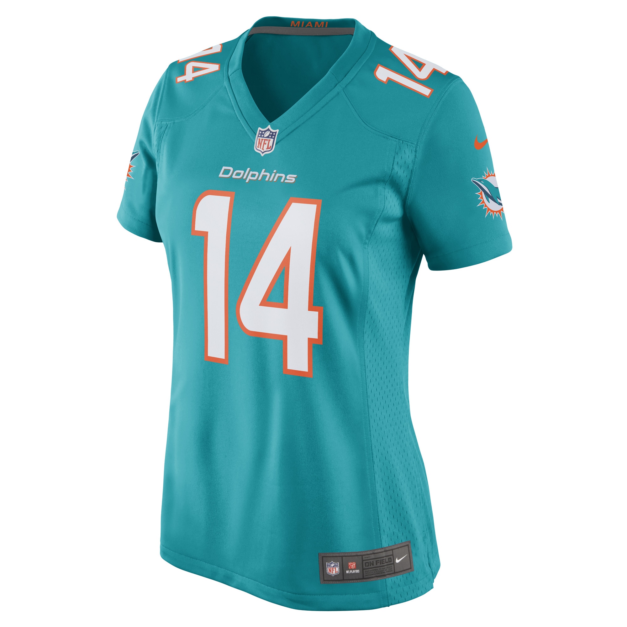 Trent Sherfield Miami Dolphins Women's Game Player Jersey - Aqua