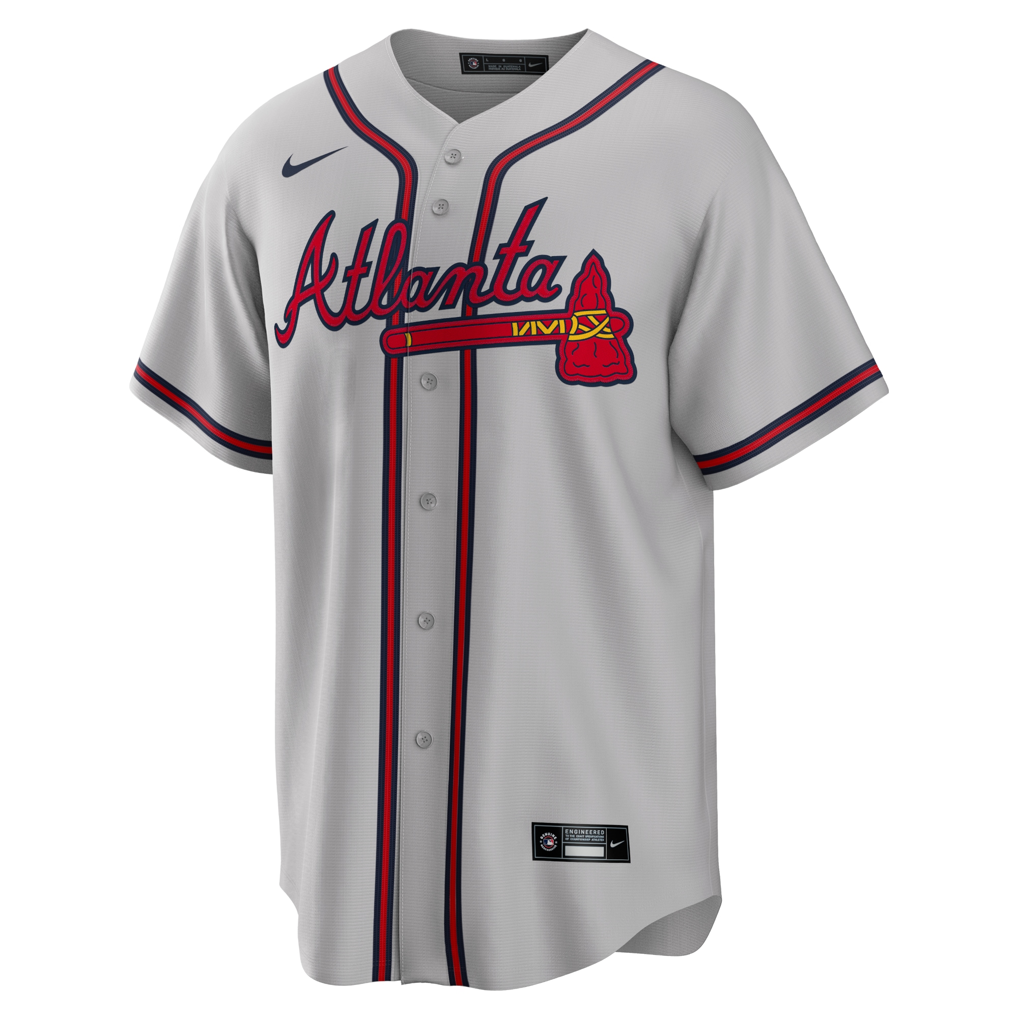 Atlanta BravesRoad Replica Team Jersey - Gray