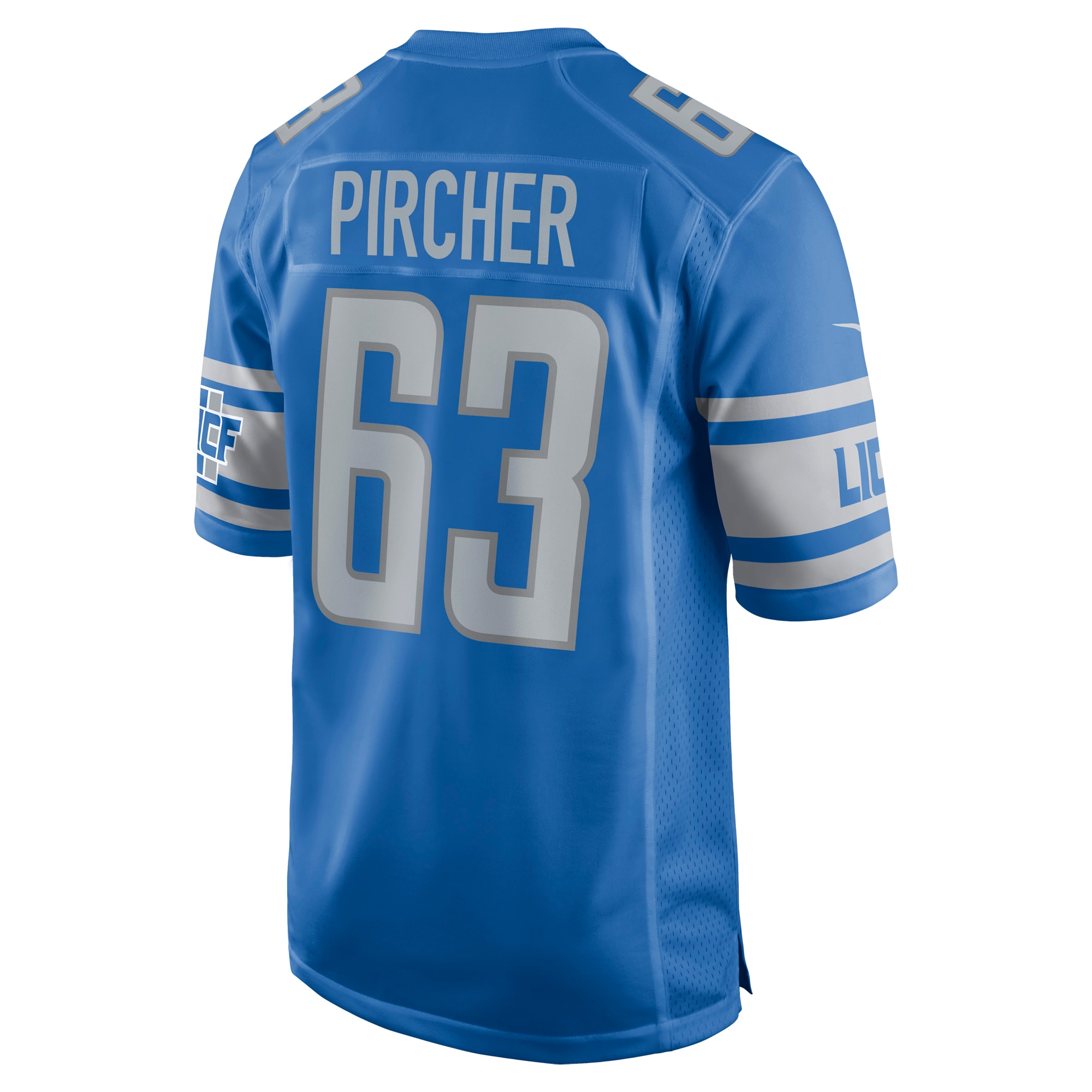 Max Pircher Detroit LionsTeam Game Jersey - Blue