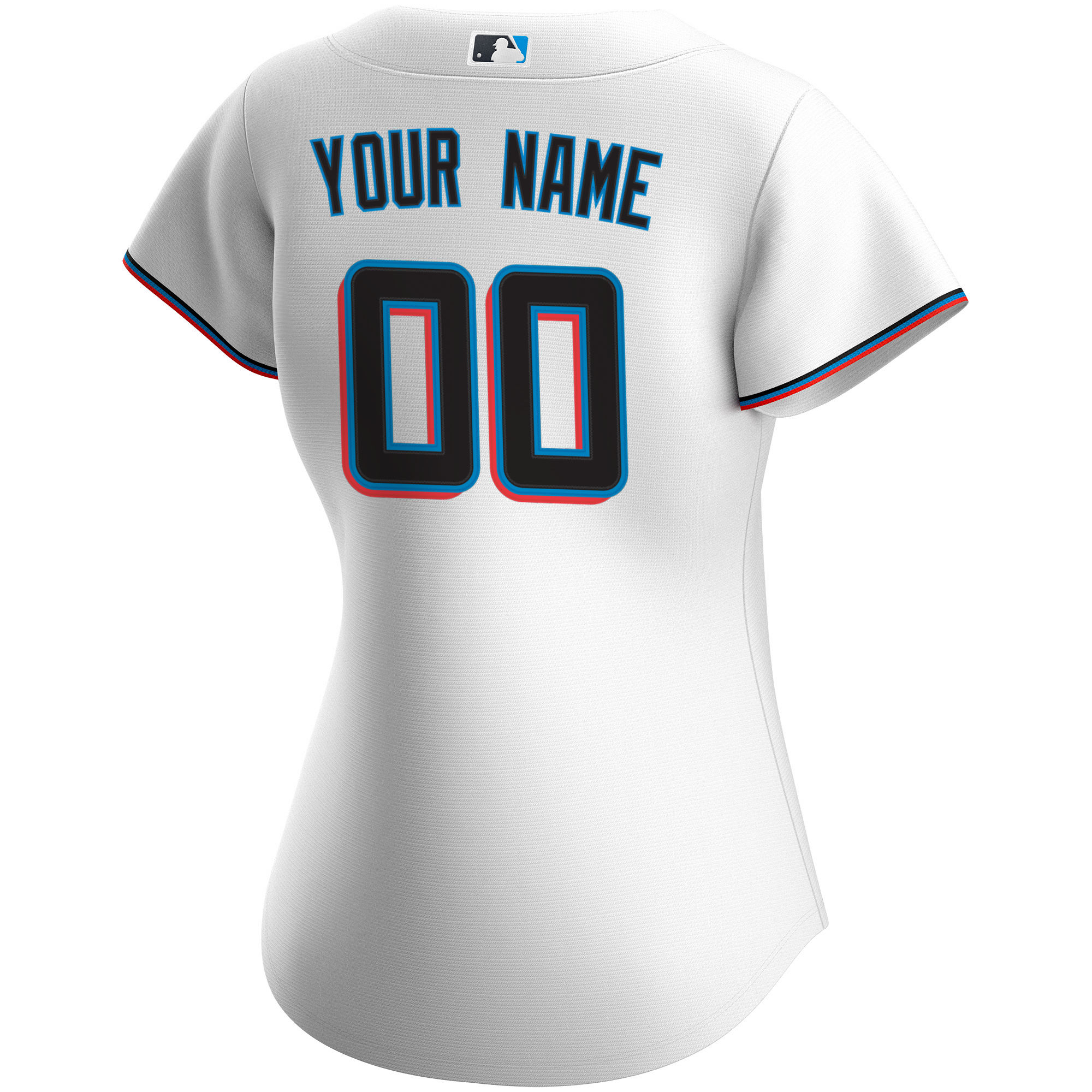 Miami Marlins Women's Home Replica Custom Jersey - White