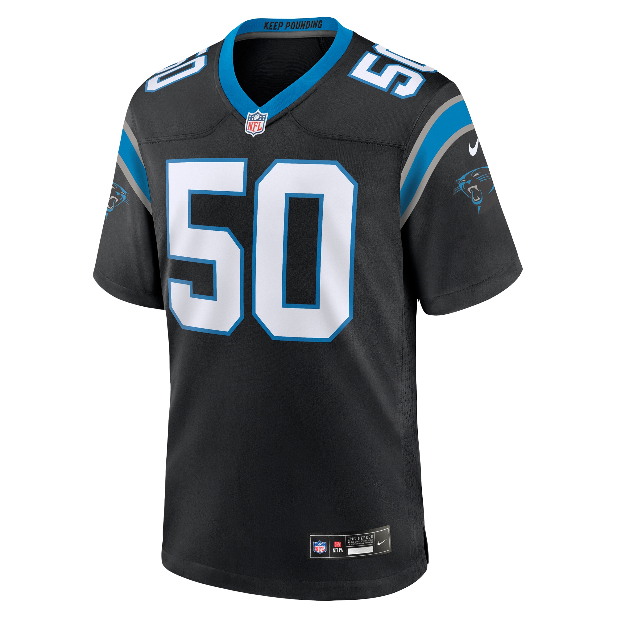 Chandler Wooten Carolina PanthersTeam Game Jersey - Black