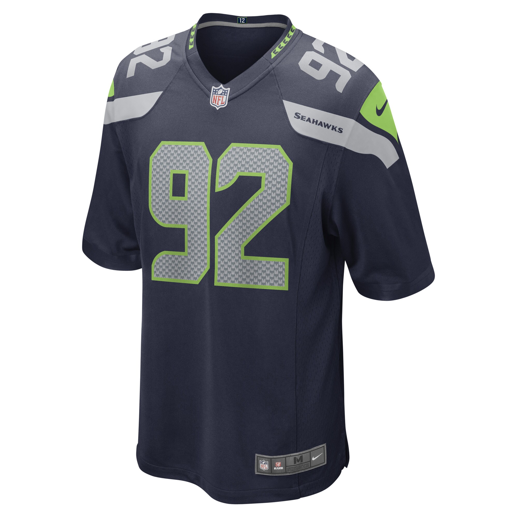 Tyreke Smith Seattle SeahawksGame Player Jersey - College Navy