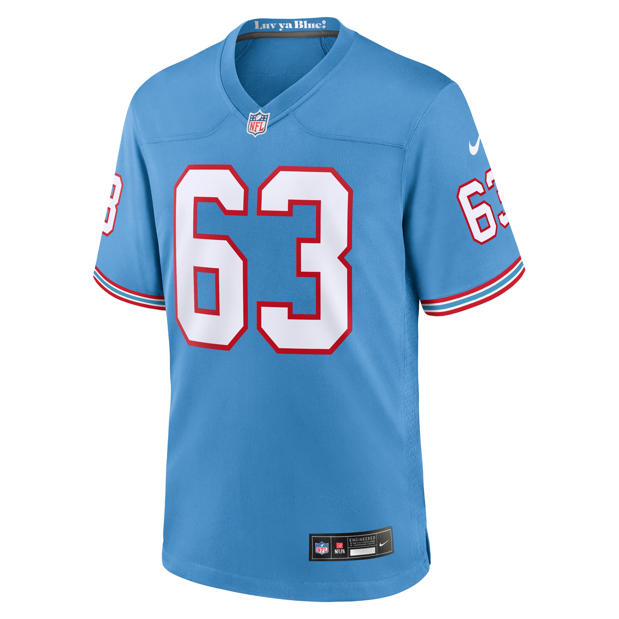 Mike Munchak Tennessee TitansOilers Throwback Retired Player Game Jersey - Light Blue