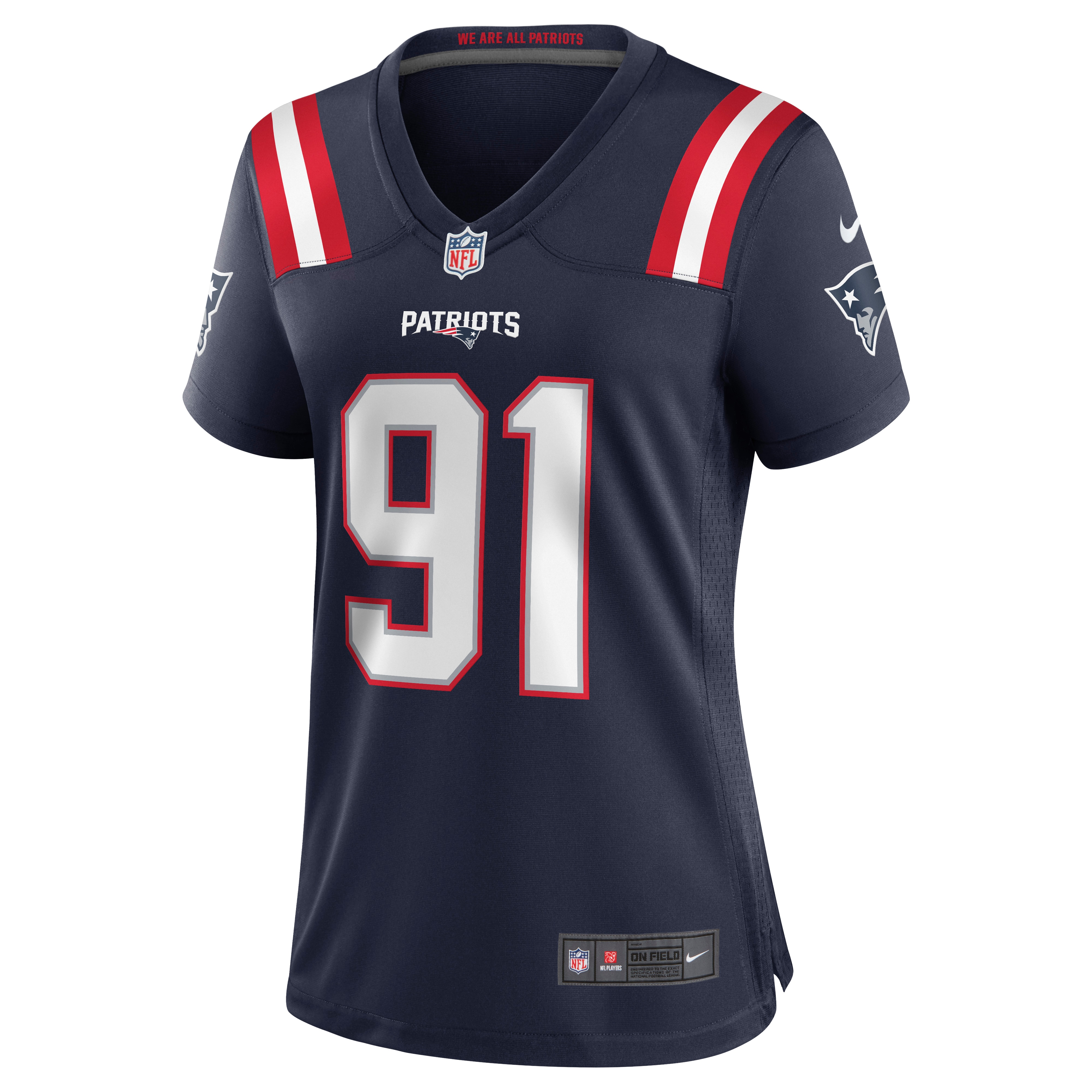 Deatrich Wise Jr. New England Patriots Women's Game Jersey - Navy