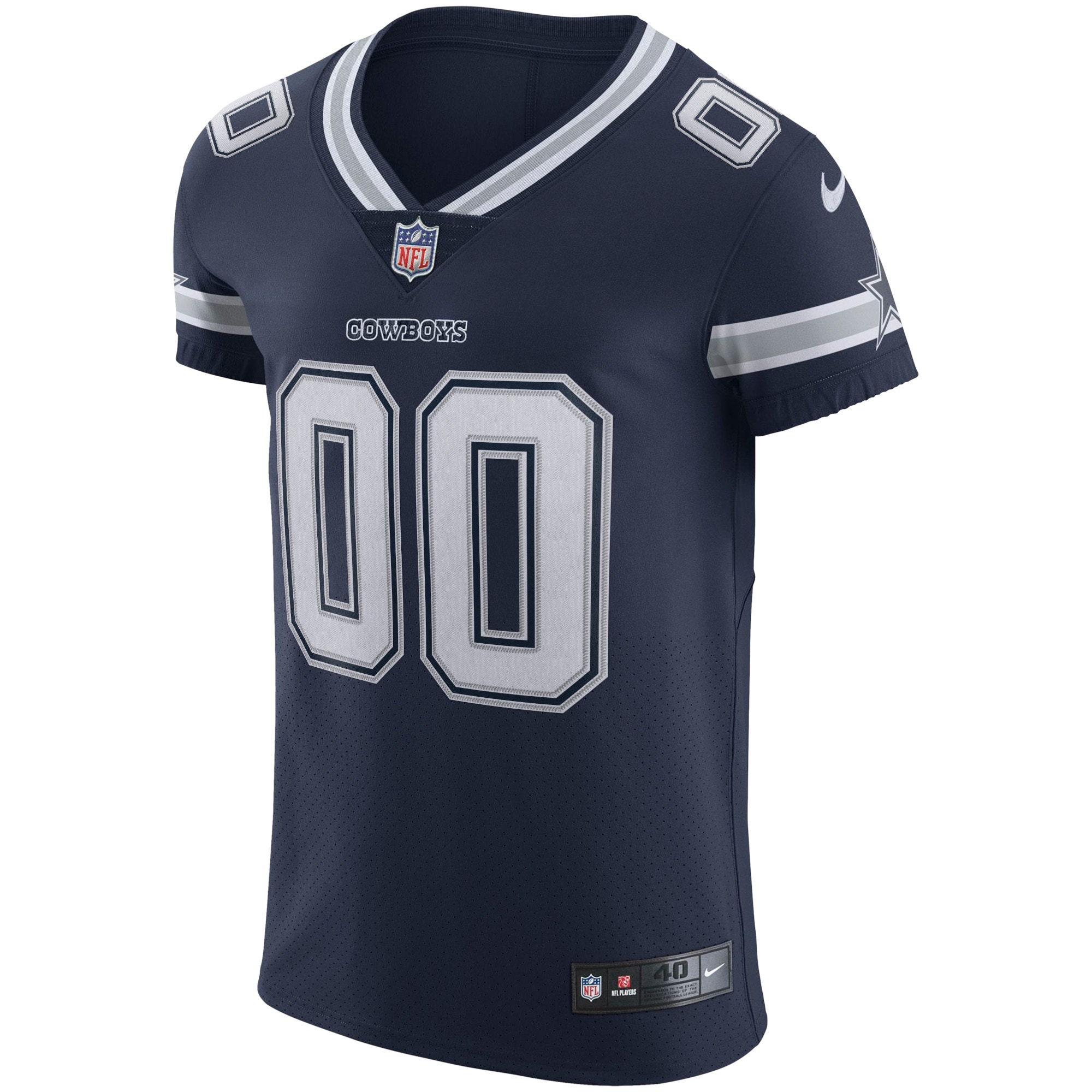 Dallas CowboysVapor Elite Custom Jersey - Navy