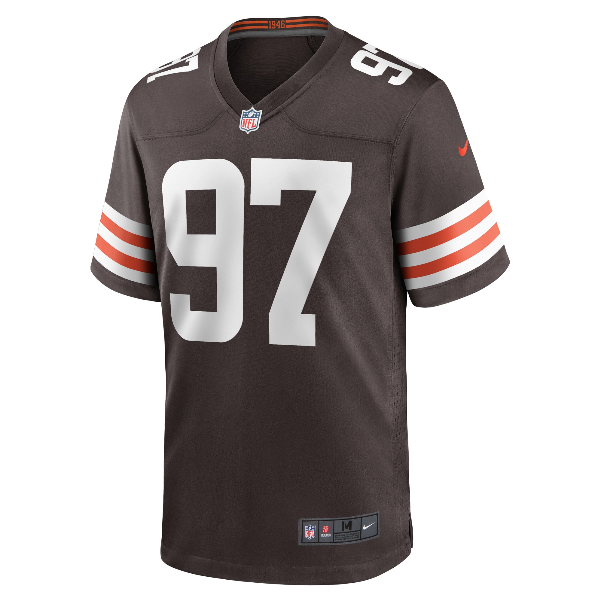 Perrion Winfrey Cleveland BrownsGame Player Jersey - Brown
