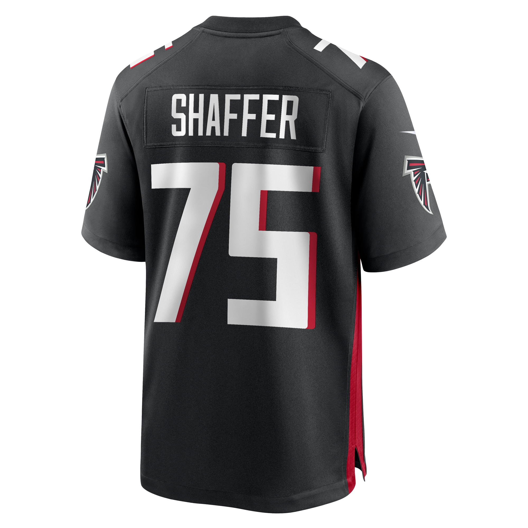 Justin Shaffer Atlanta FalconsPlayer Game Jersey - Black