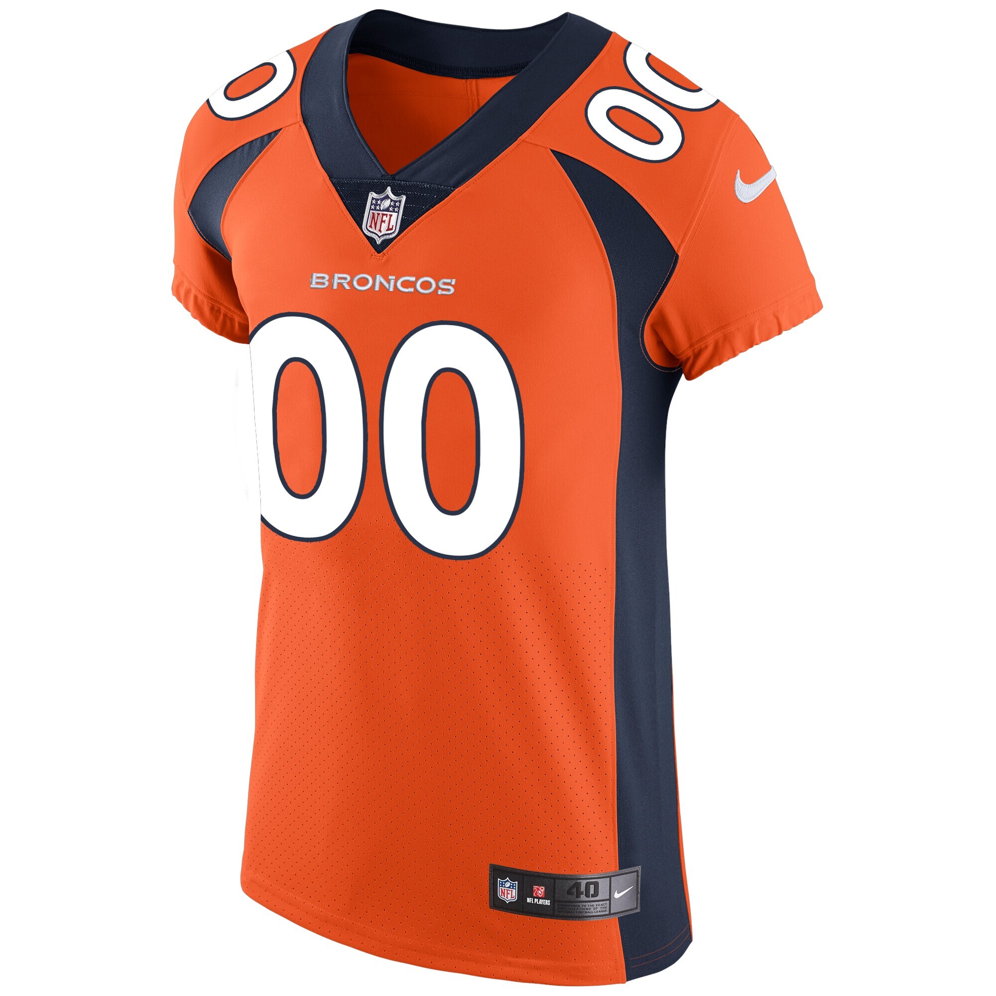 Denver BroncosVapor Untouchable Custom Elite Jersey - Orange