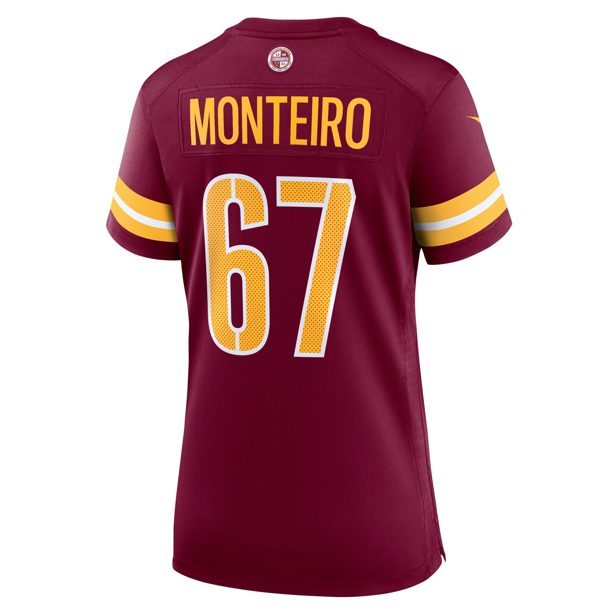 Aaron Monteiro Washington Commanders Women's Game Player Jersey - Burgundy