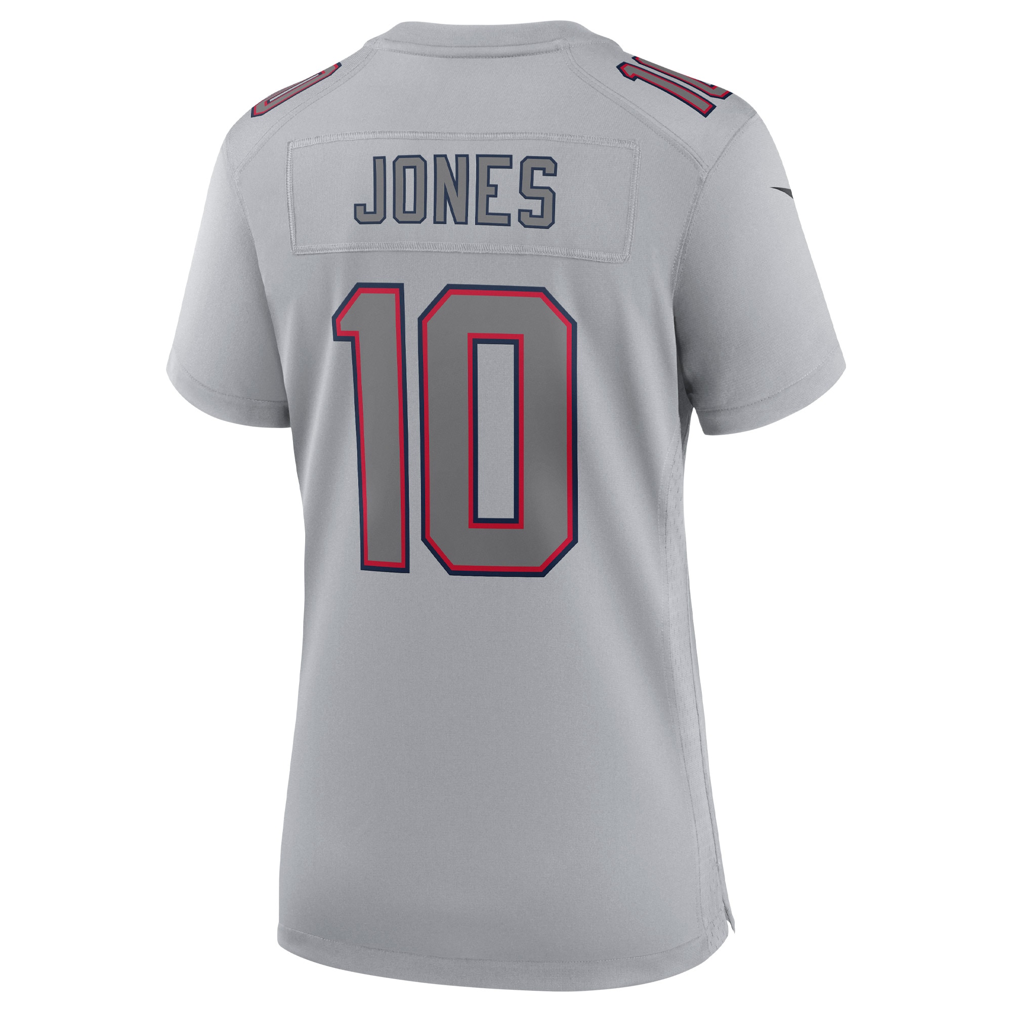 Mac Jones New England Patriots Women's Atmosphere Fashion Game Jersey - Gray