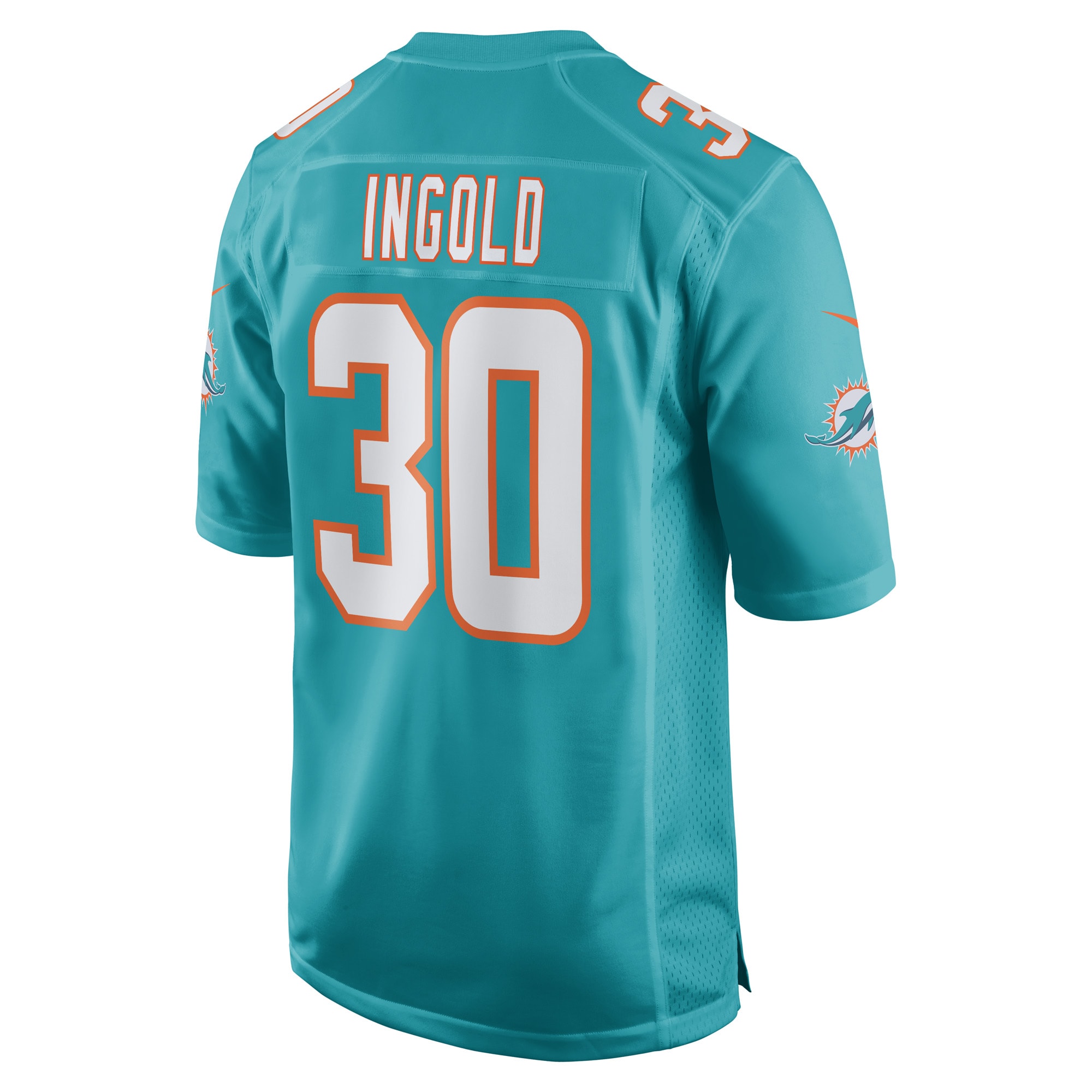 Alec Ingold Miami DolphinsGame Player Jersey - Aqua