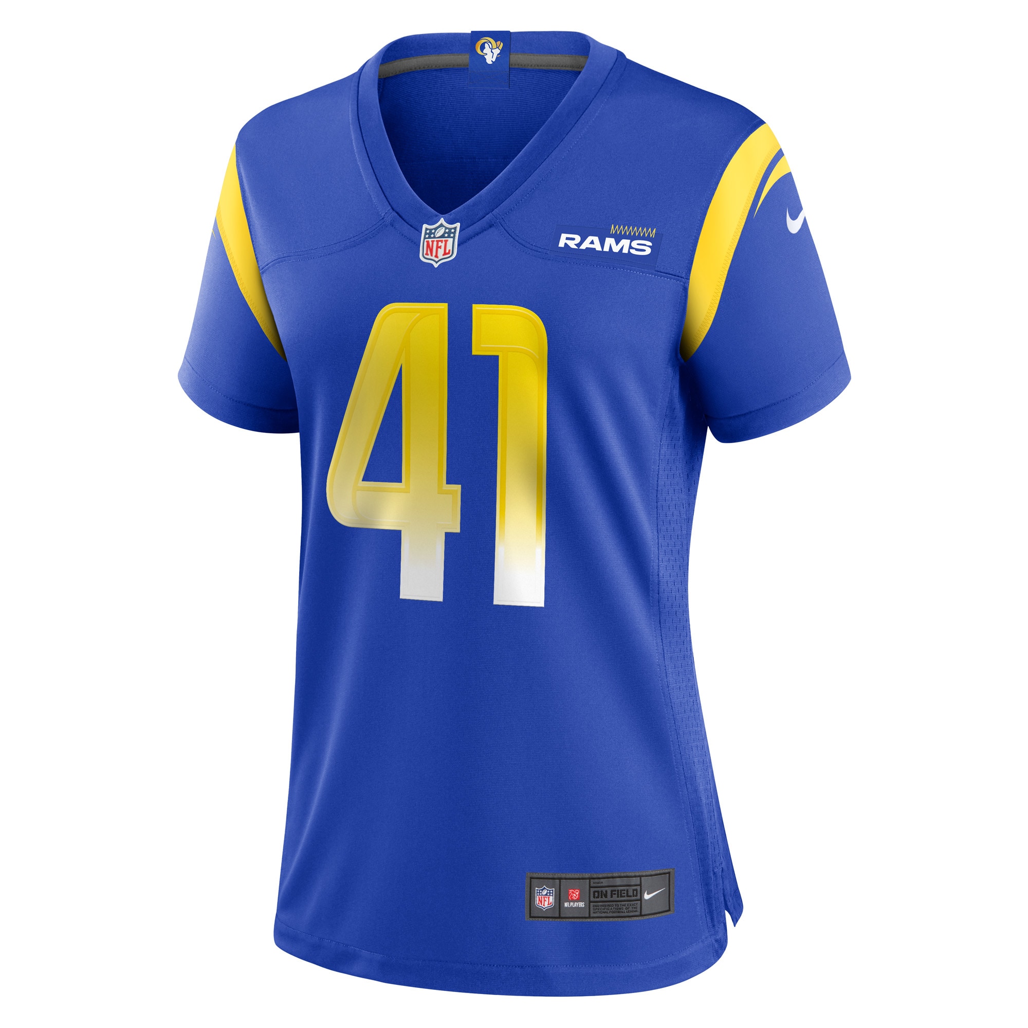Dan Isom Los Angeles Rams Women's Game Player Jersey - Royal