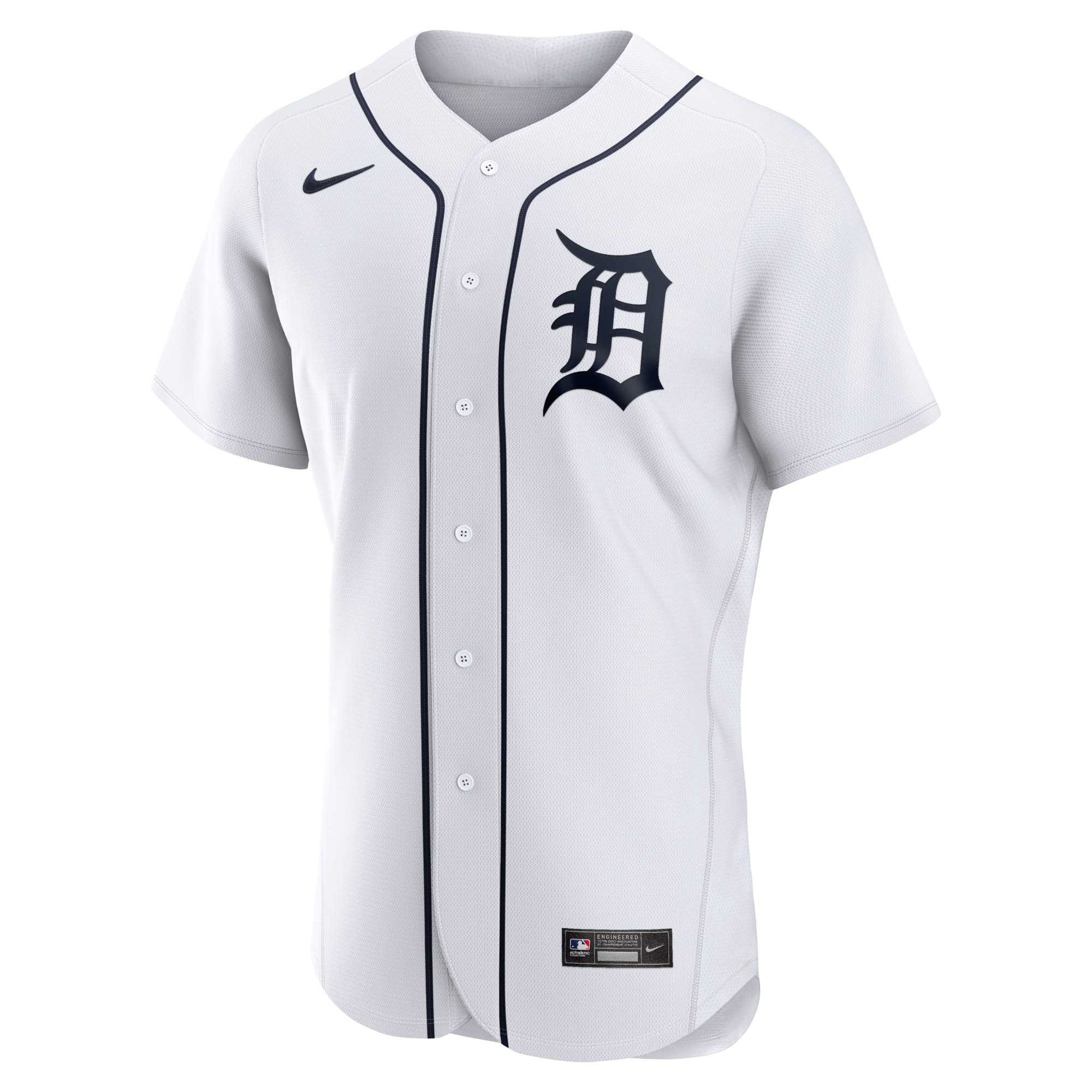 Detroit TigersHome Logo Authentic Team Jersey - White
