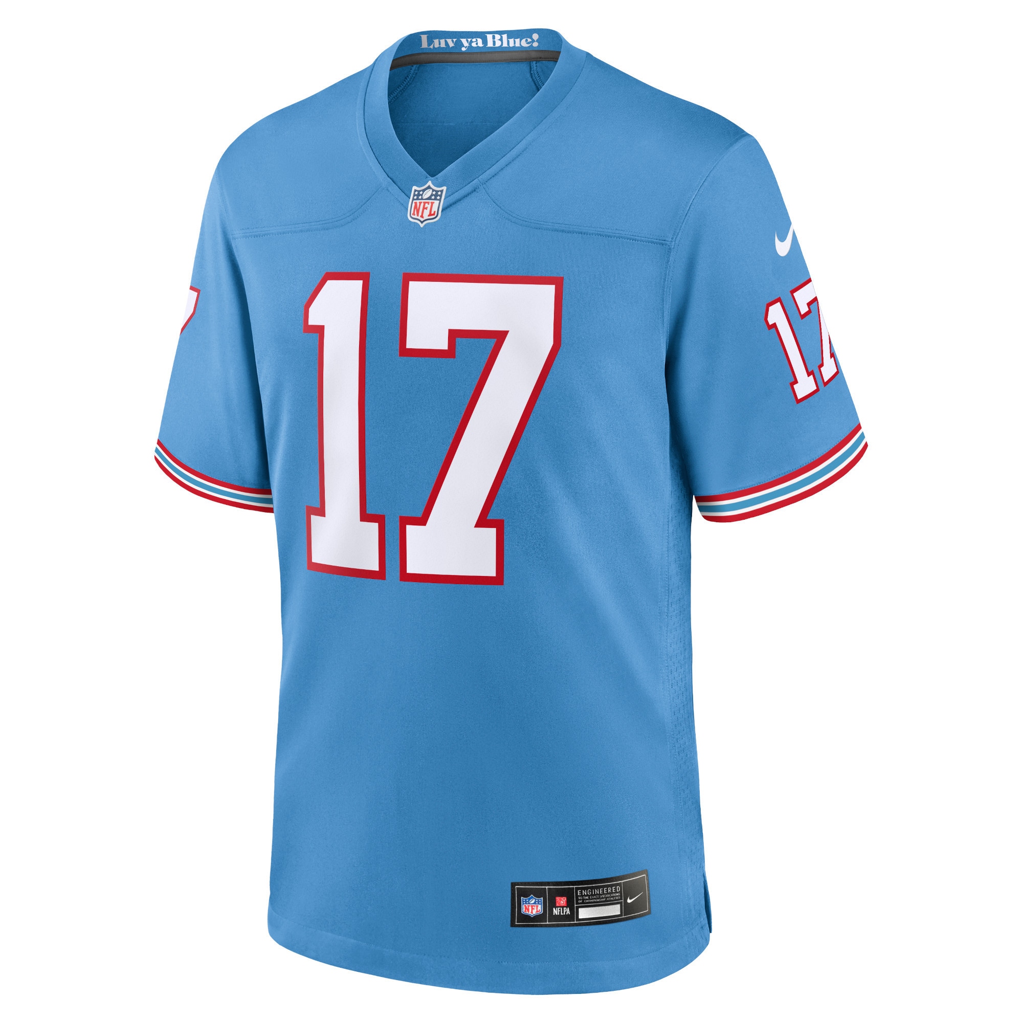 Ryan Tannehill Tennessee TitansOilers Throwback Alternate Game Player Jersey - Light Blue
