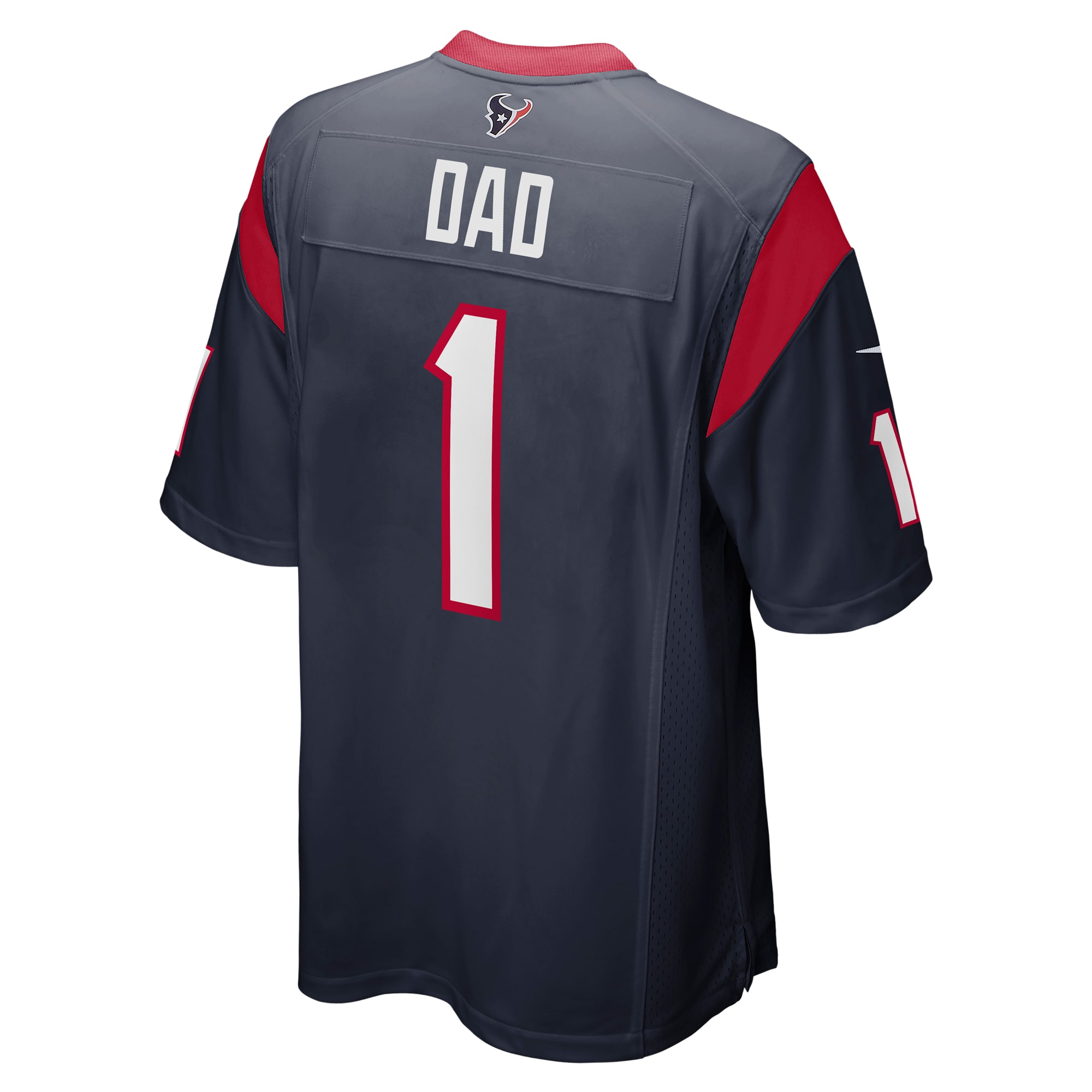 Number 1 Dad Houston TexansGame Jersey - Navy