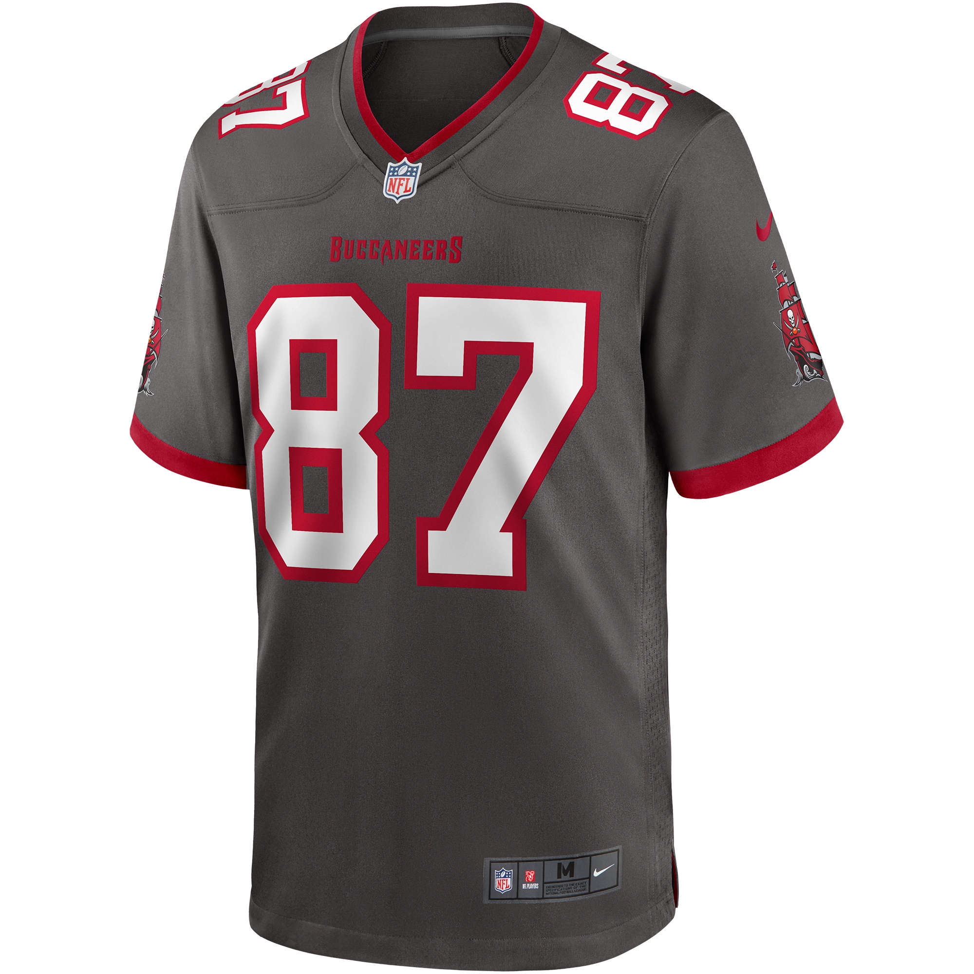 Rob Gronkowski Tampa Bay BuccaneersAlternate Game Jersey - Pewter