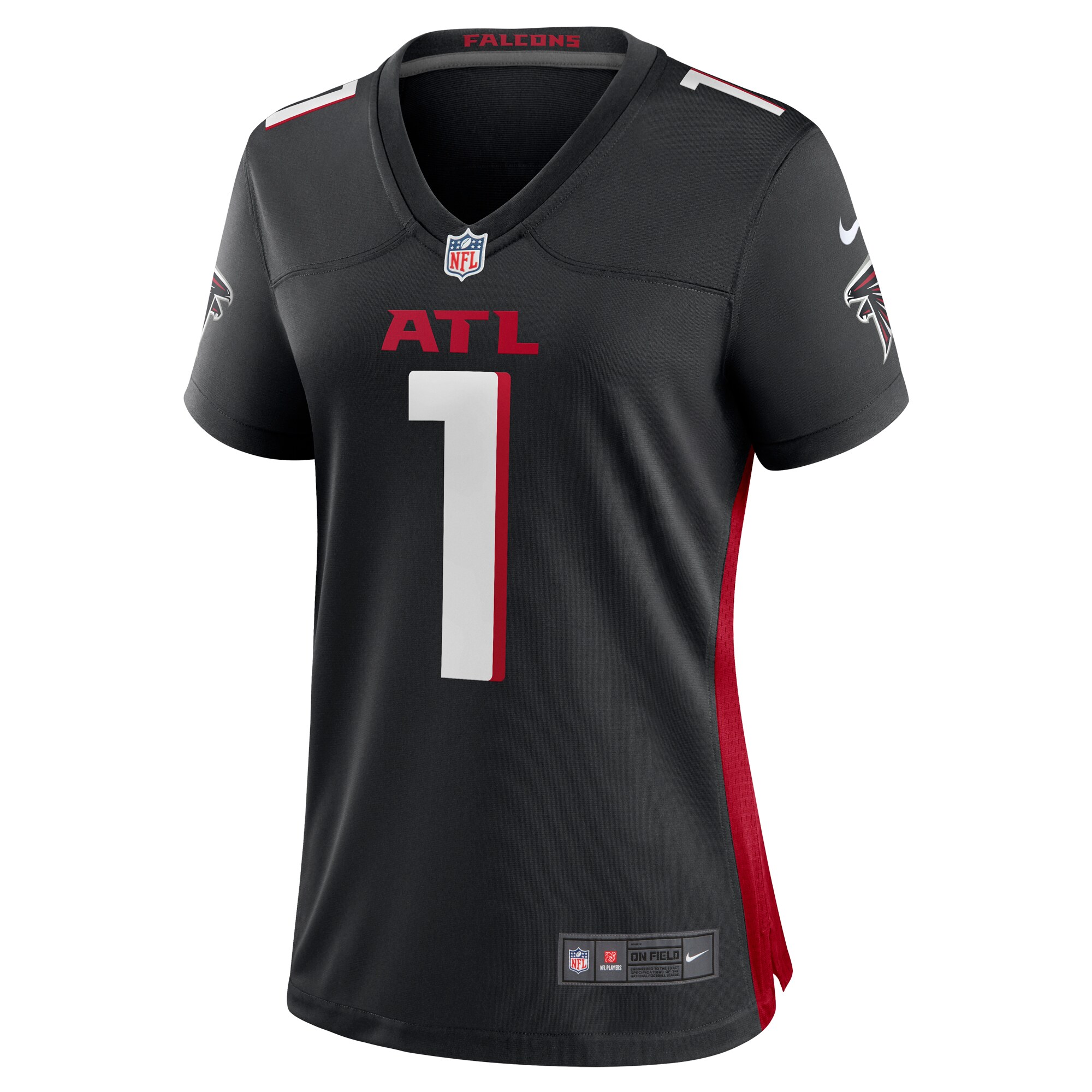 Number 1 Mom Atlanta Falcons Women's Game Jersey - Black
