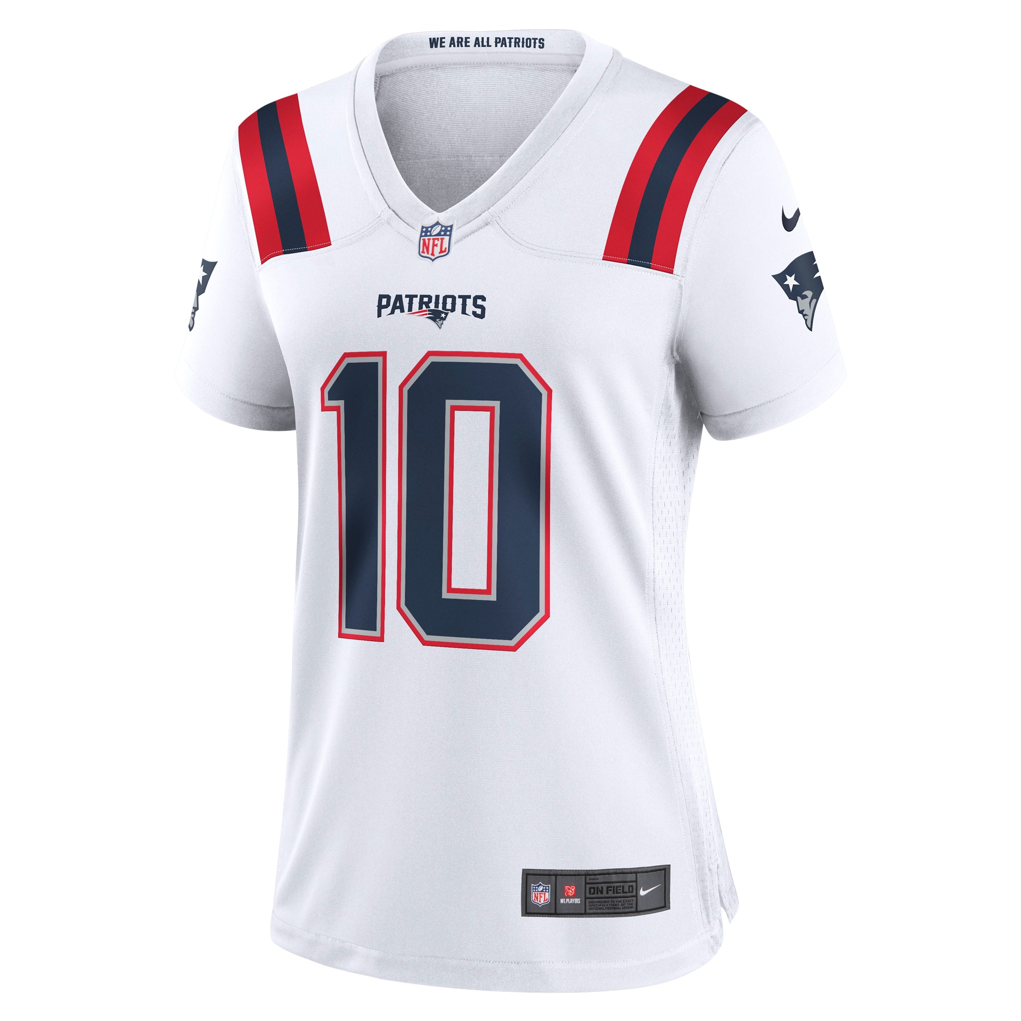 Mac Jones New England Patriots Women's Player Game Jersey - White