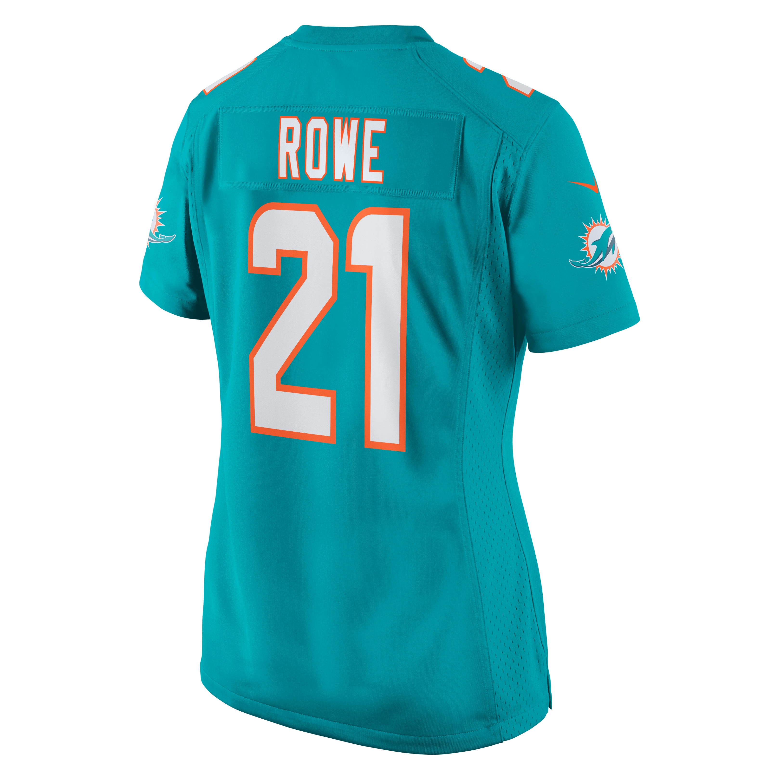 Eric Rowe Miami Dolphins Women's Game Jersey - Aqua