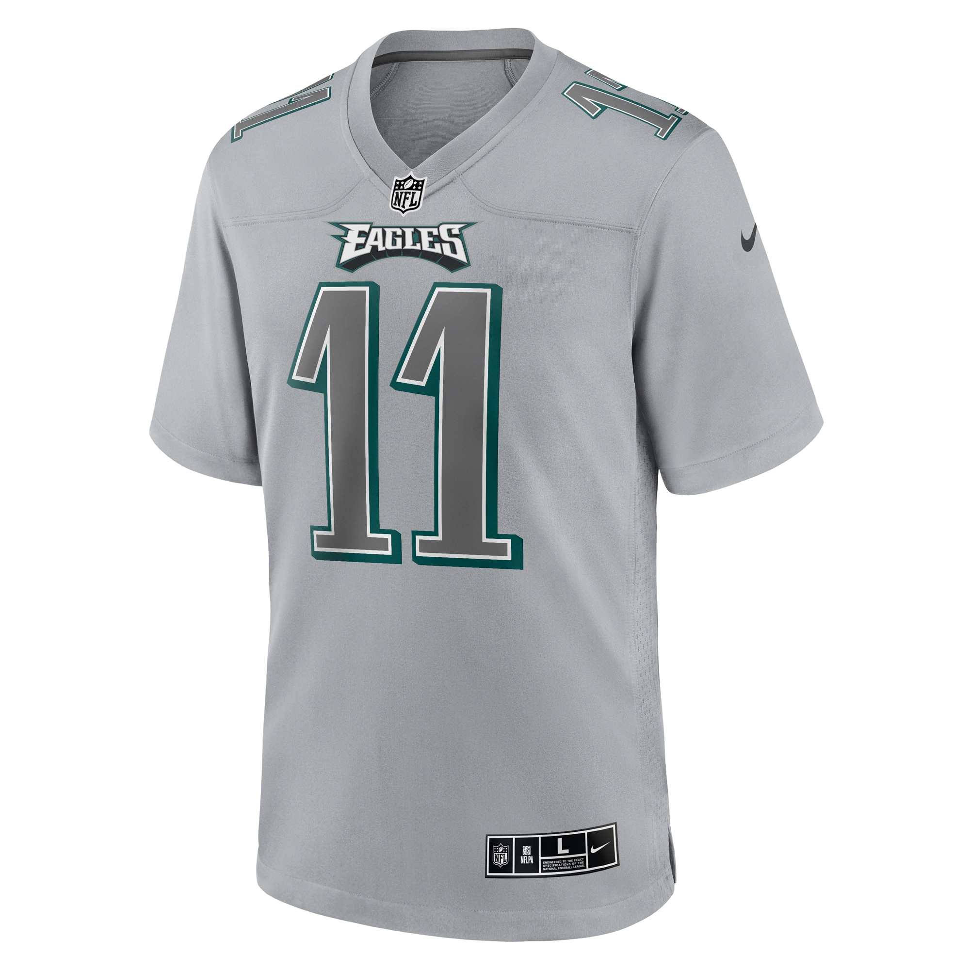 A.J. Brown Philadelphia EaglesAtmosphere Fashion Game Jersey - Gray