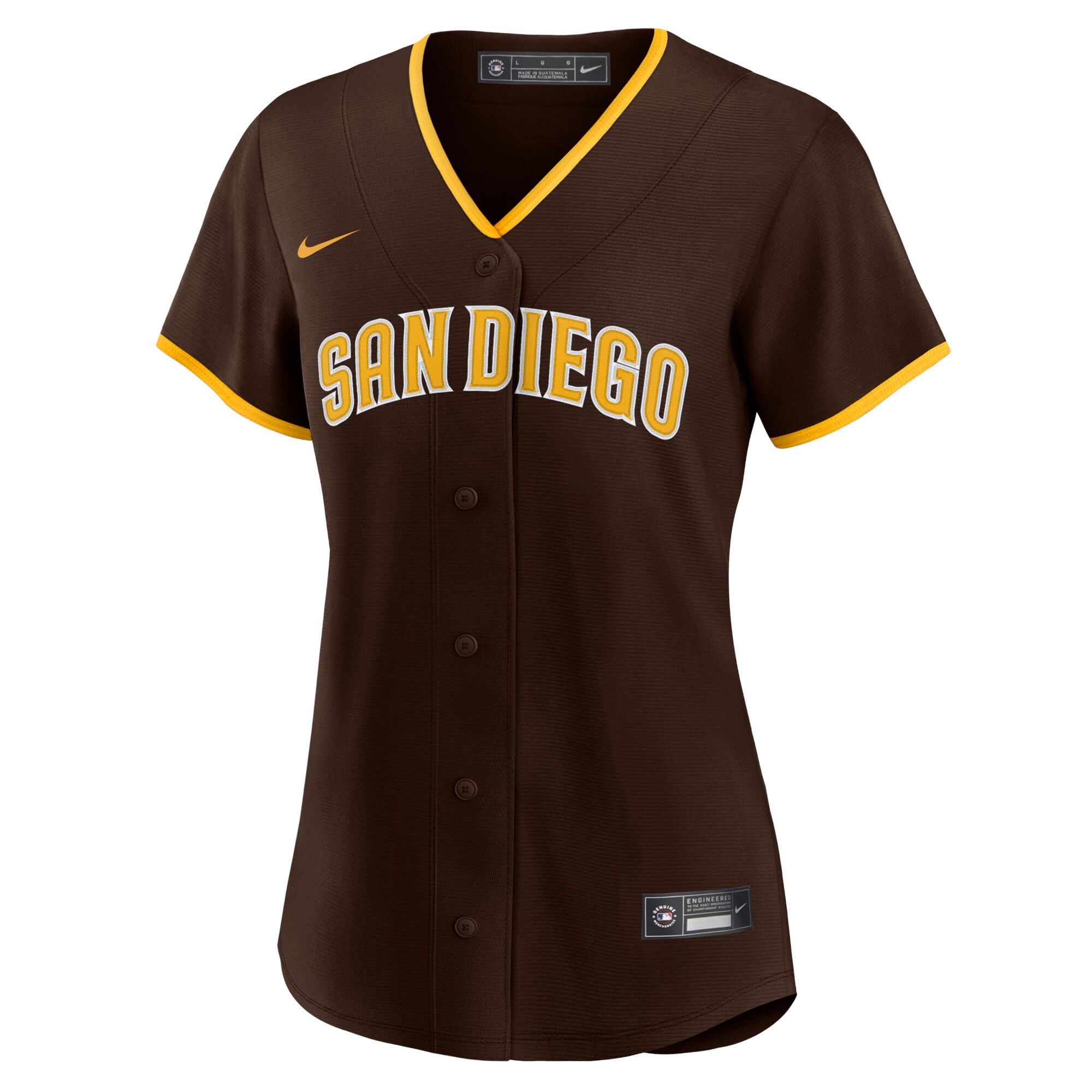San Diego Padres Women's Road Replica Team Jersey - Brown
