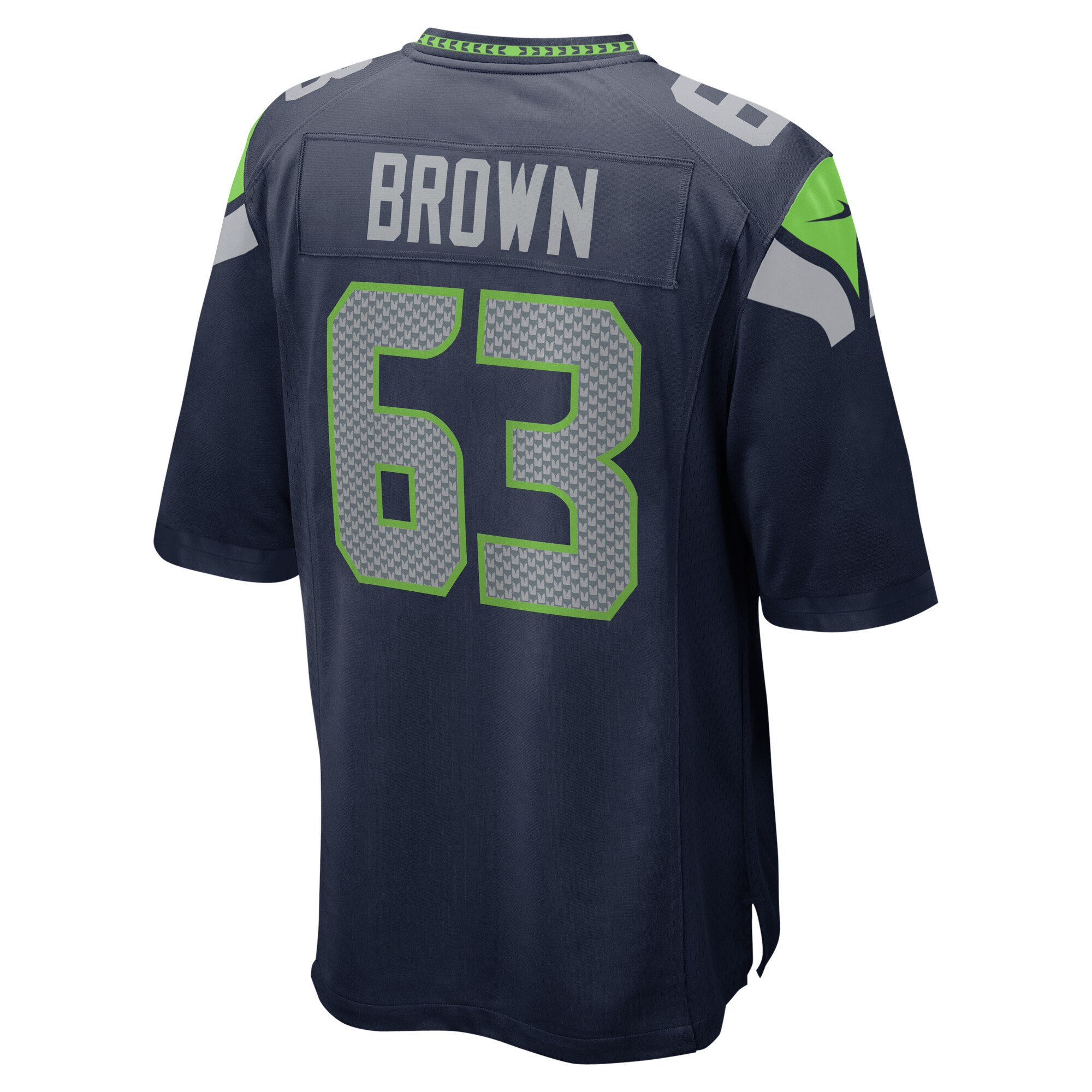 Evan Brown Seattle SeahawksGame Jersey - College Navy