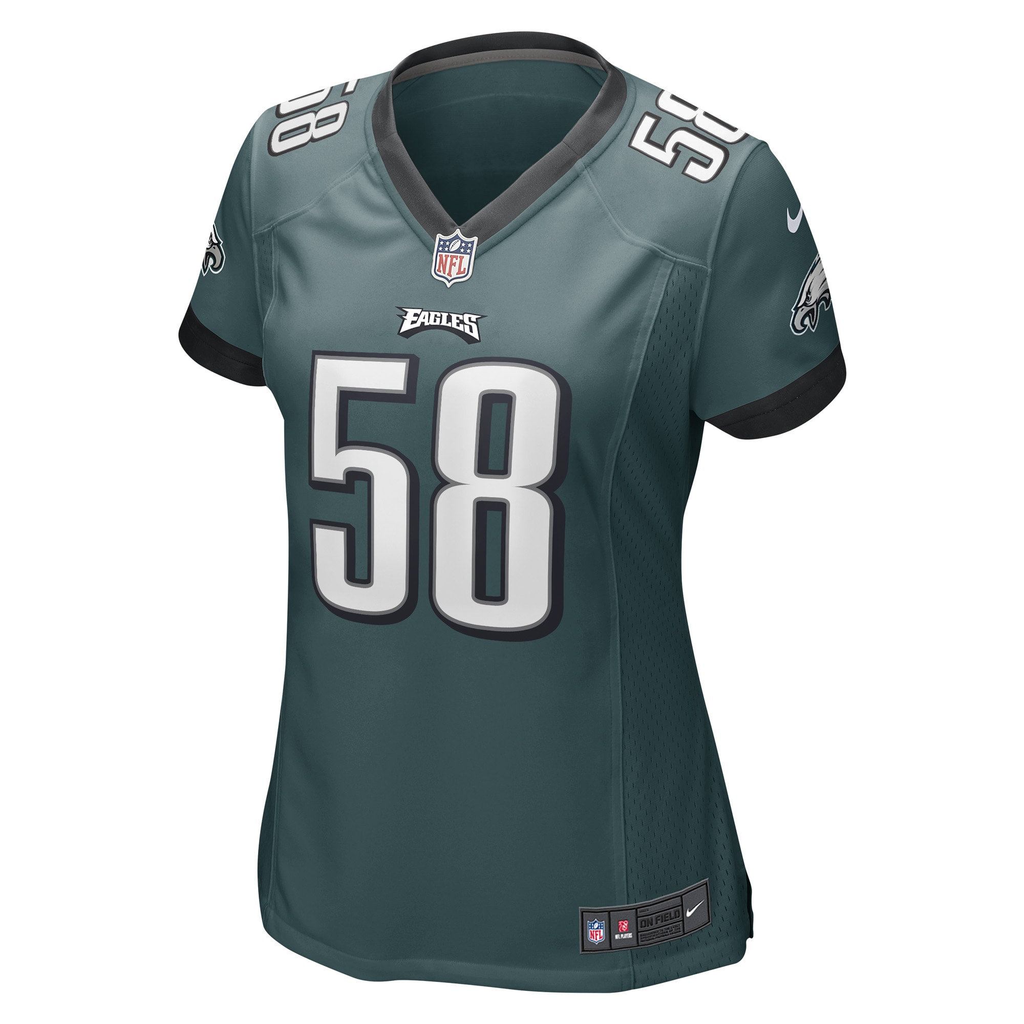 Kyron Johnson Philadelphia Eagles Women's Game Player Jersey - Midnight Green