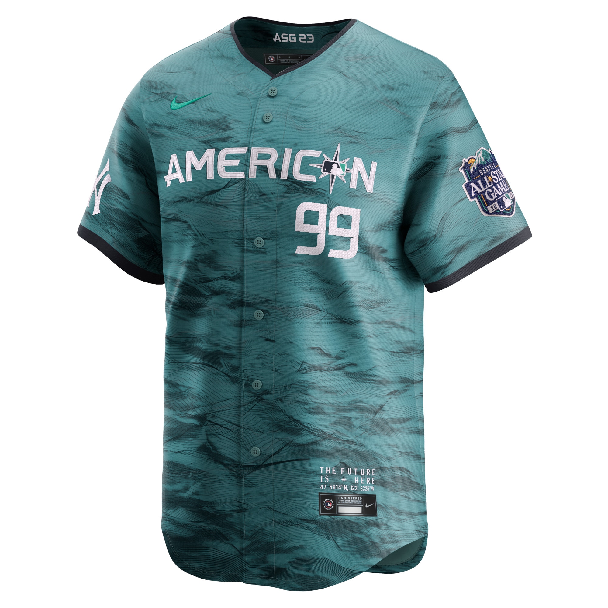 Aaron Judge American League2023 MLB All-Star Game Limited Player Jersey - Teal