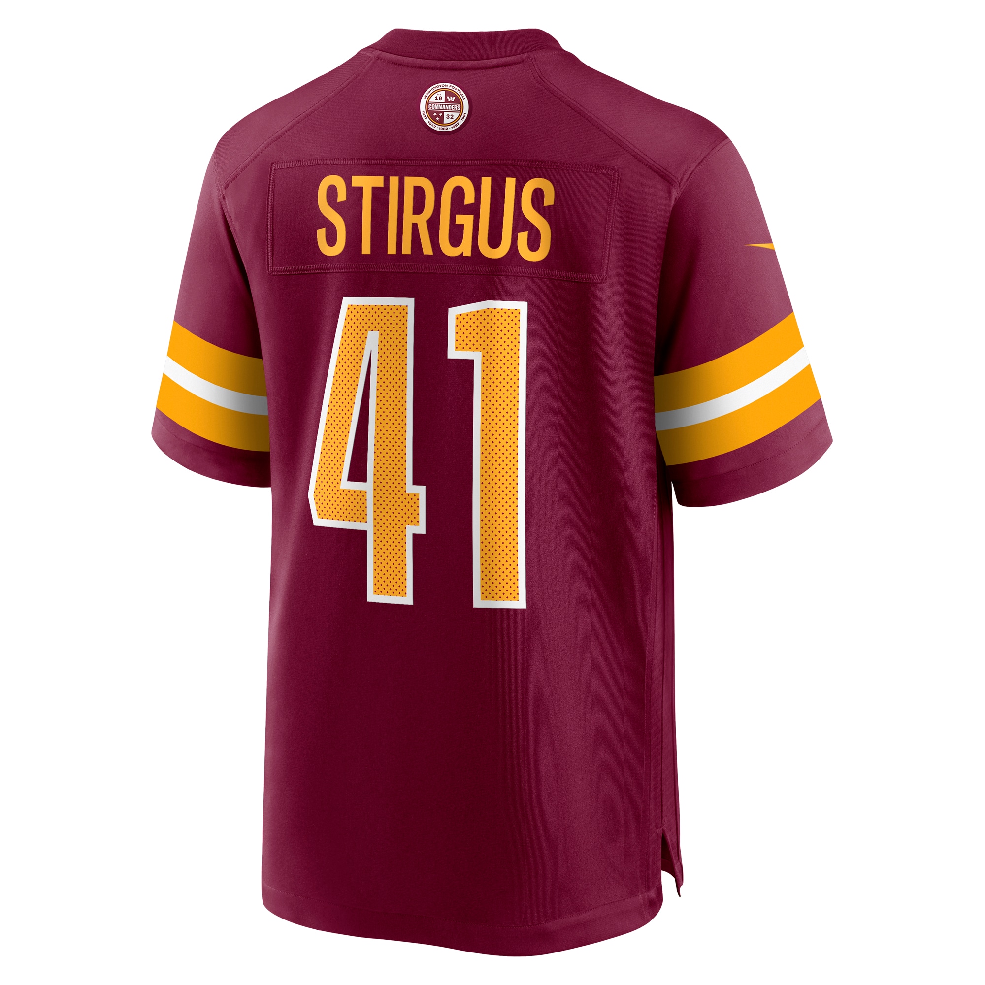 D.J. Stirgus Washington CommandersTeam Game Jersey - Burgundy