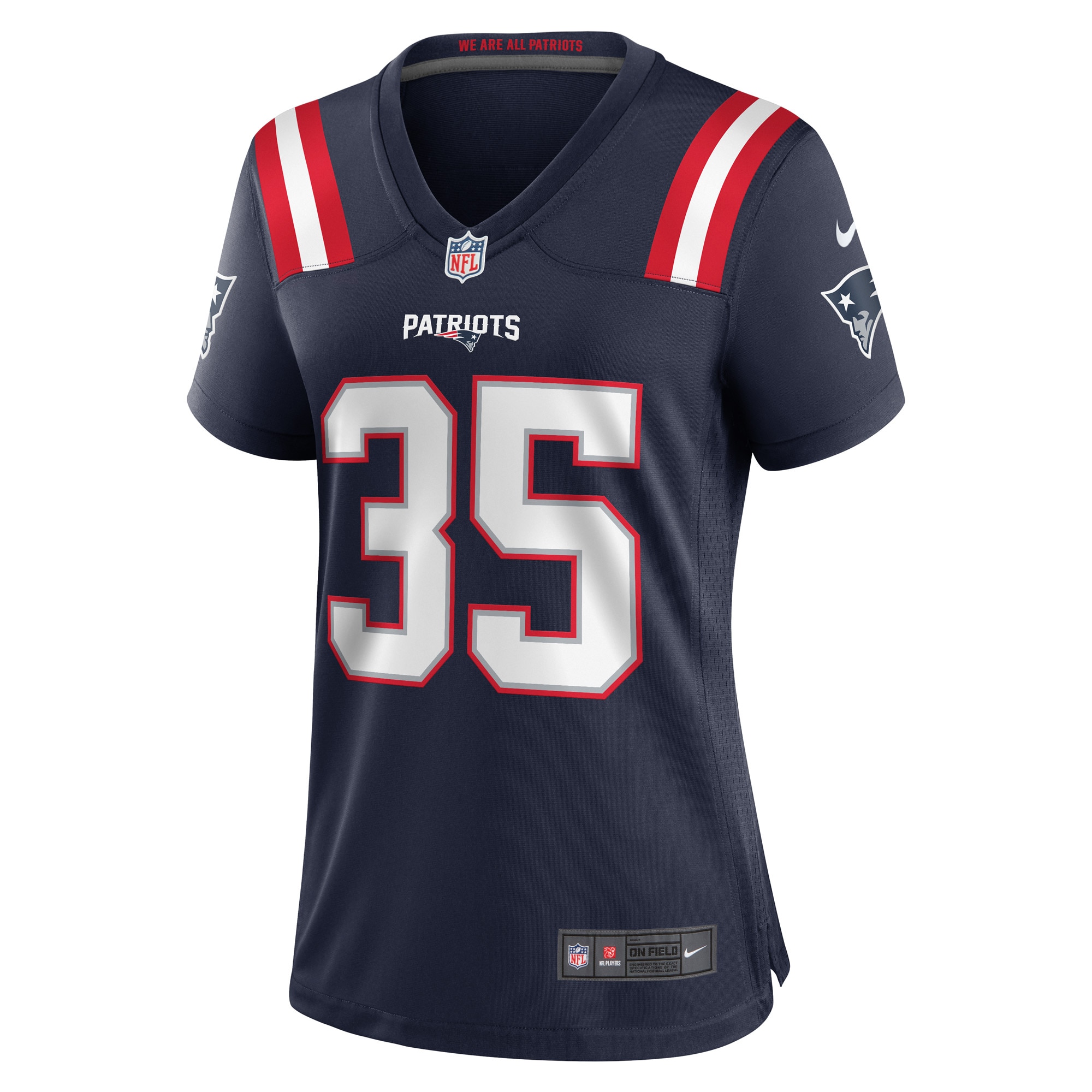 Pierre Strong Jr. New England Patriots Women's Game Player Jersey - Navy