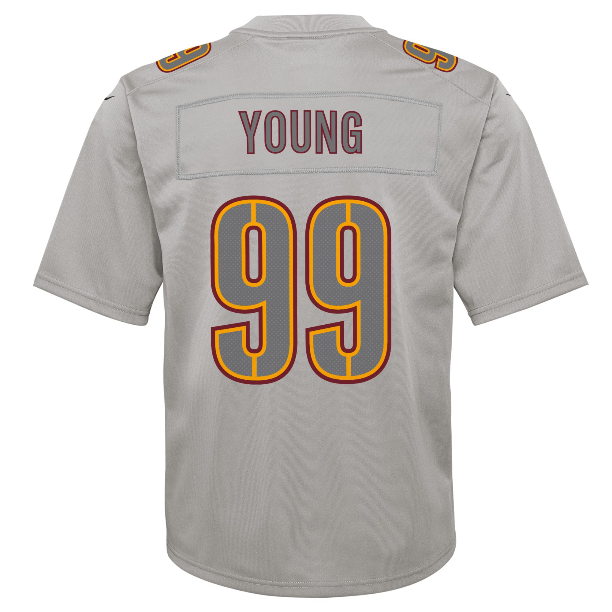 Chase Young Washington CommandersYouth Atmosphere Fashion Game Jersey - Gray
