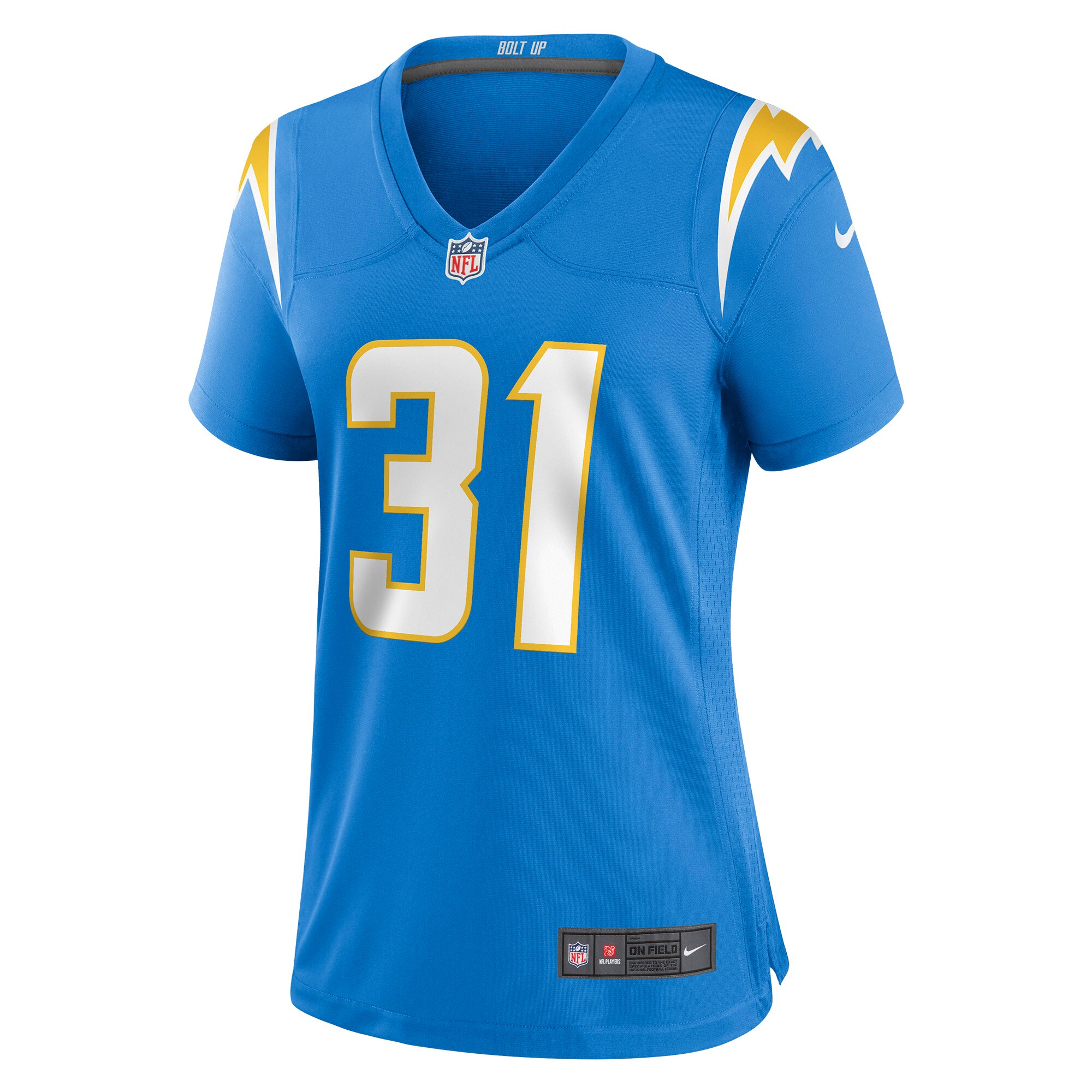 Nick Niemann Los Angeles Chargers Women's Game Player Jersey - Powder Blue