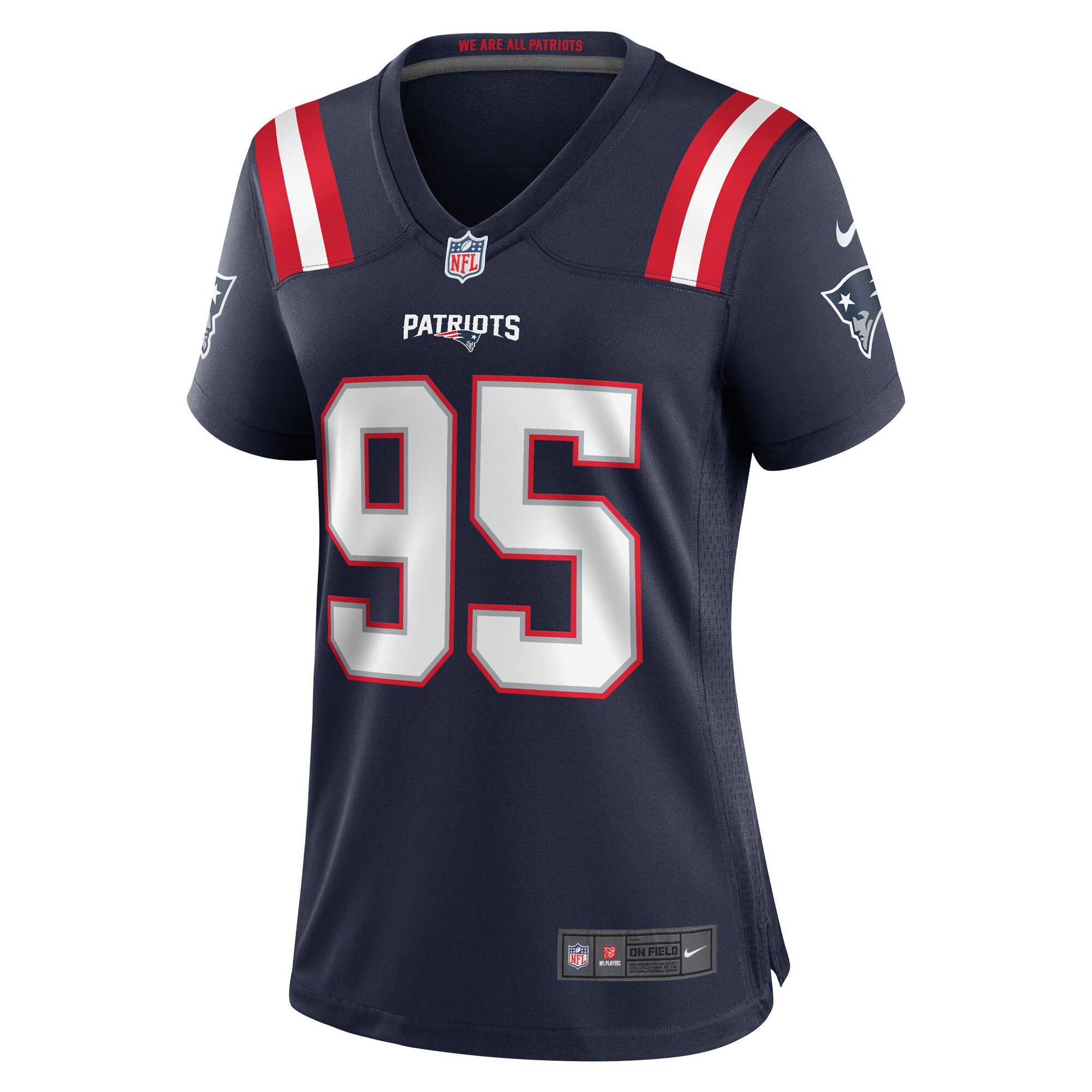 Daniel Ekuale New England Patriots Women's Game Player Jersey - Navy