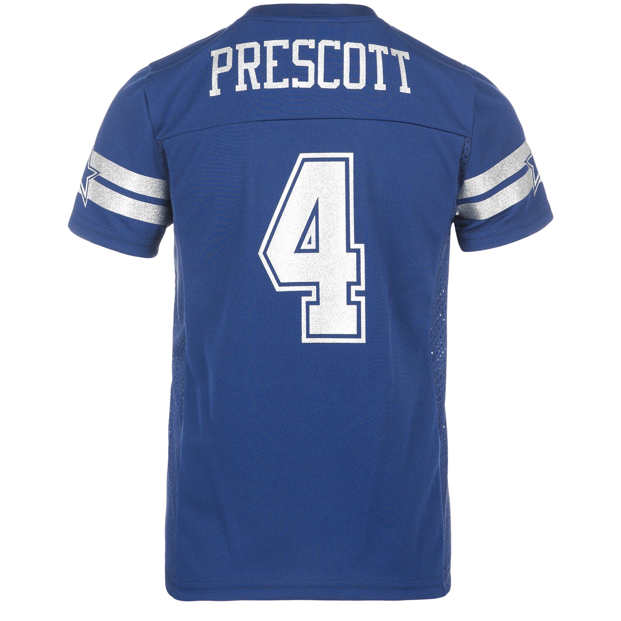 Girls Youth Dak Prescott Navy Dallas Cowboys Glitter Jersey